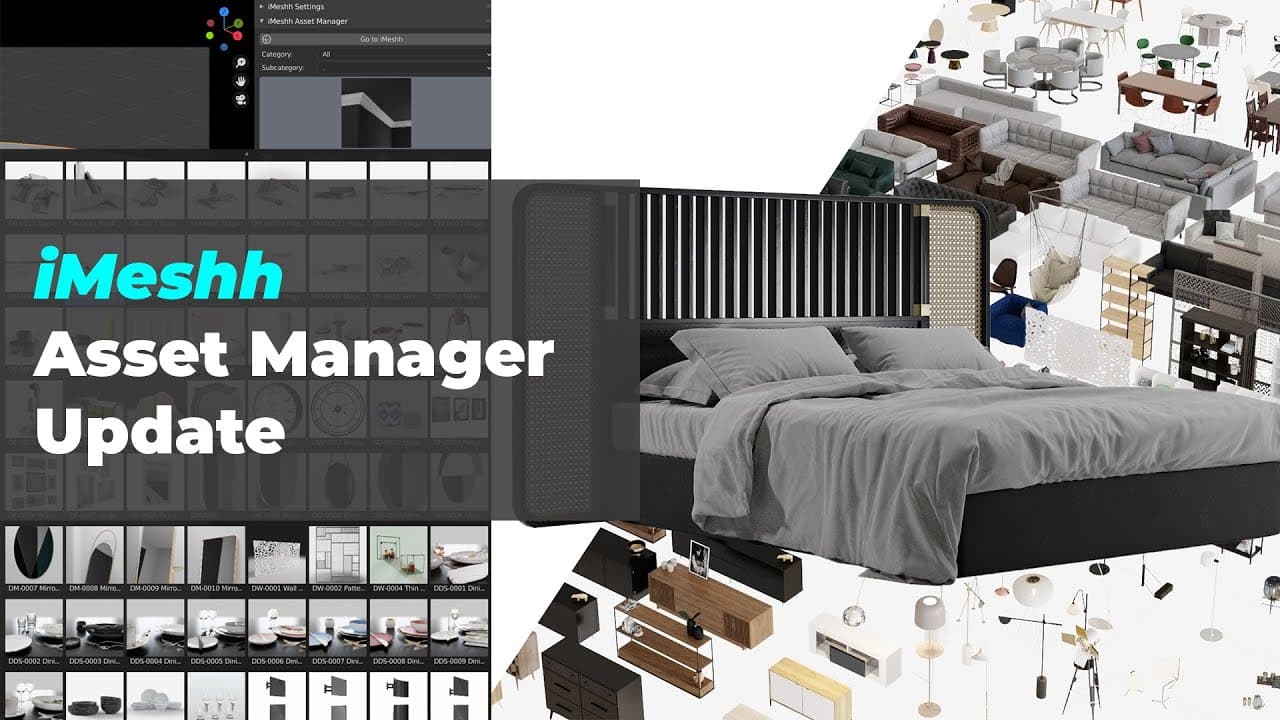 iMeshh Asset Manager Update: Free DIY Library Add-on for Blender 2.9