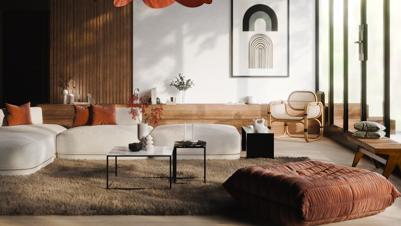 Build a Modern Living Room in Blender EEVEE Next in 30 Minutes