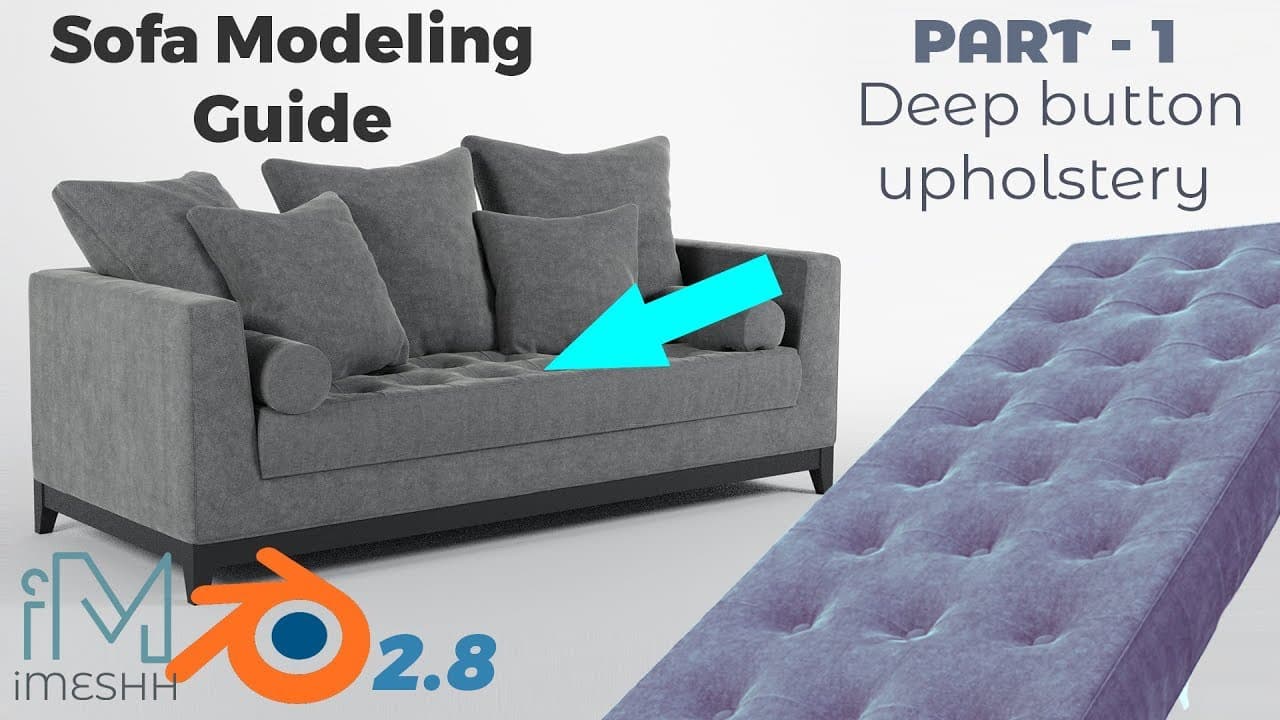 Model a Chesterfield Sofa in Blender 2.8: Buttoned Cushion