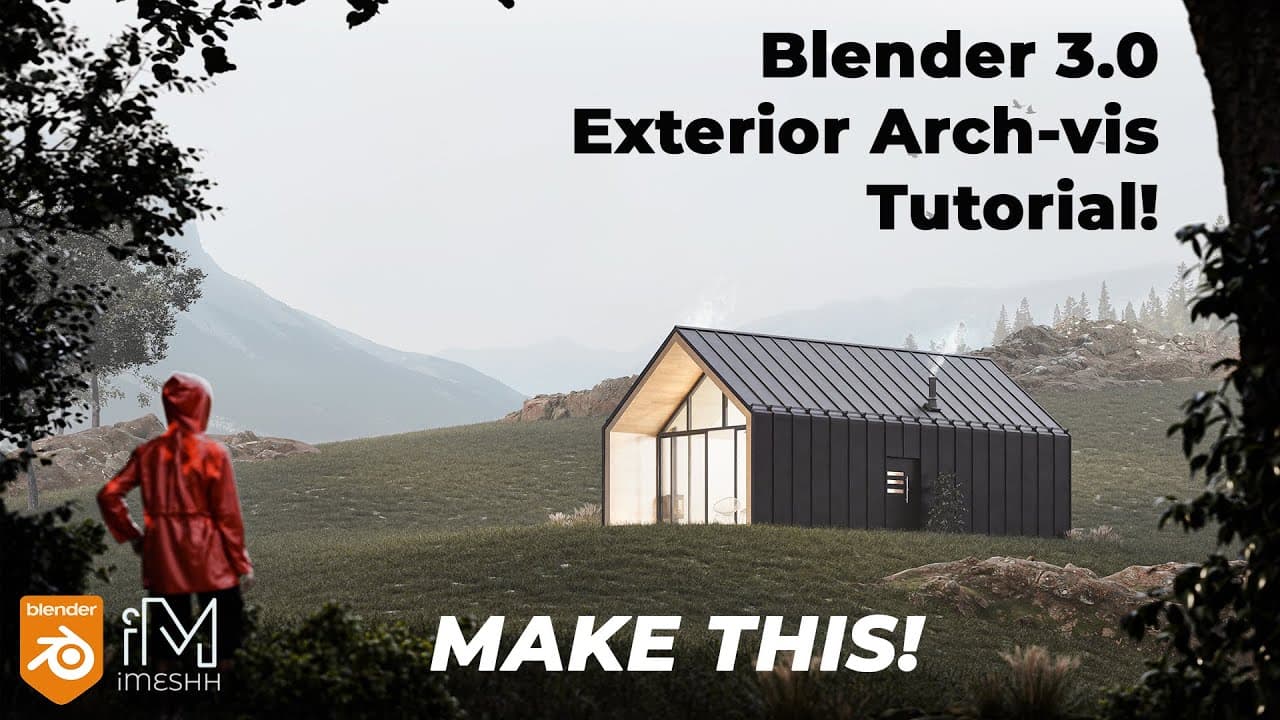 Blender 3.0 Exterior Archviz Tutorial: A Moody Cabin in the Woods