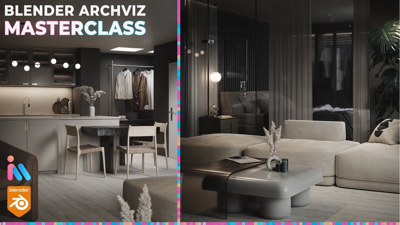 Blender Archviz Masterclass: Floor Plan to Portfolio Interior Render