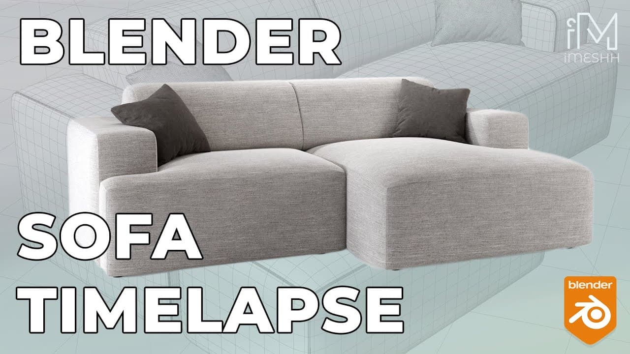 Blender Sofa Modelling Time-Lapse: Full Workflow Breakdown