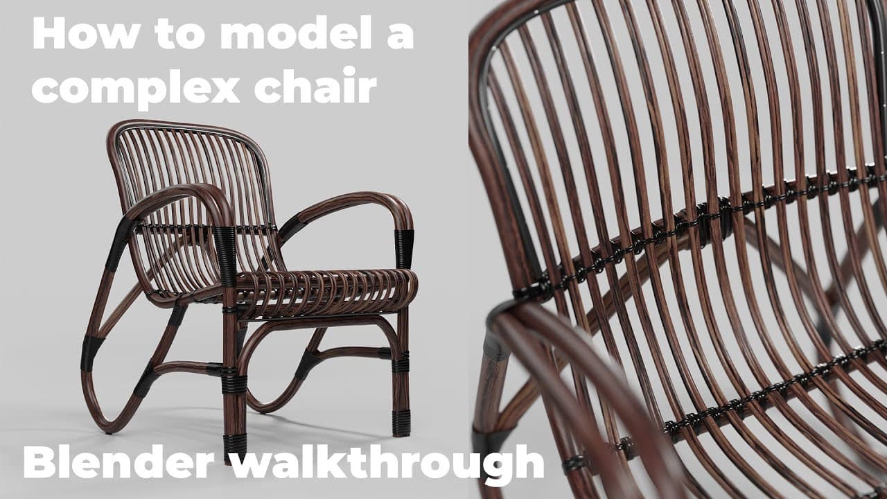 Model a Complex Curved Chair in Blender with Bezier Curves