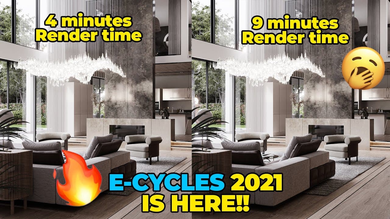 E-Cycles 2021 for Blender archviz: faster renders + light groups