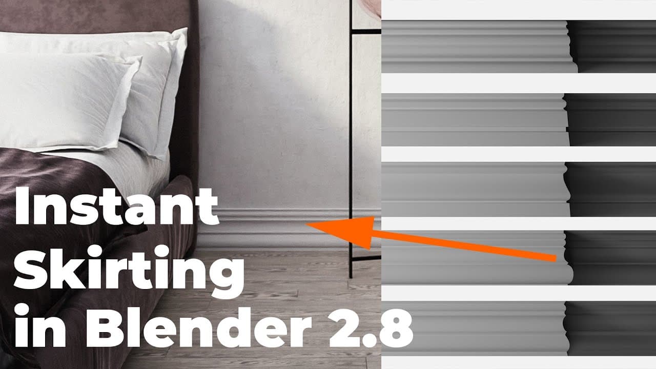 Instant Skirting Boards in Blender with Curves and Profiles