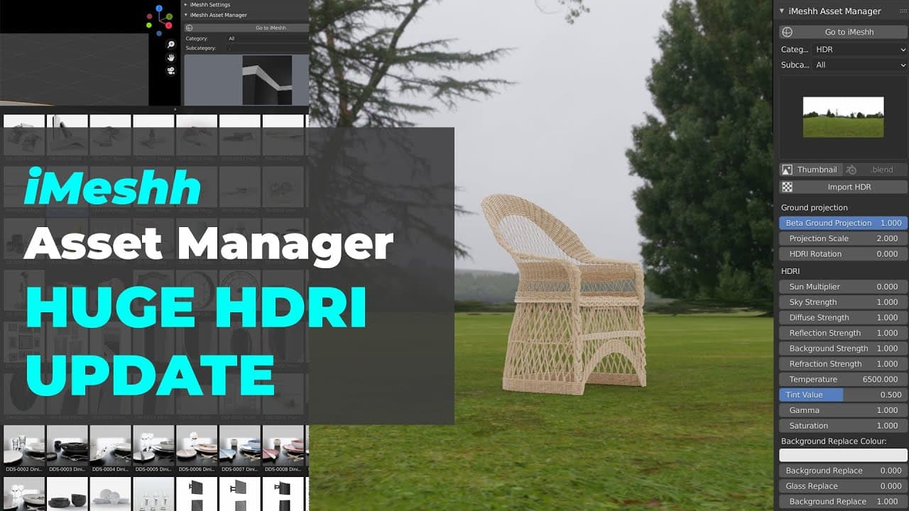 Blender HDRI Controls: Ground Projection, Sun & Tint Setup