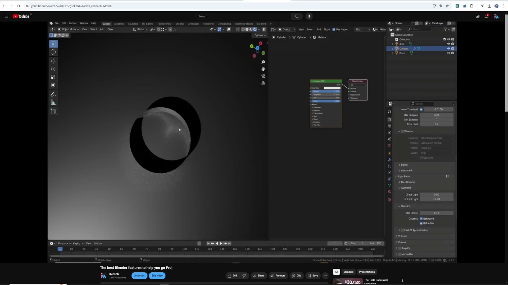 Lowering Filter Glossy to bring back glossy caustics on a tabletop while clamping fireflies.