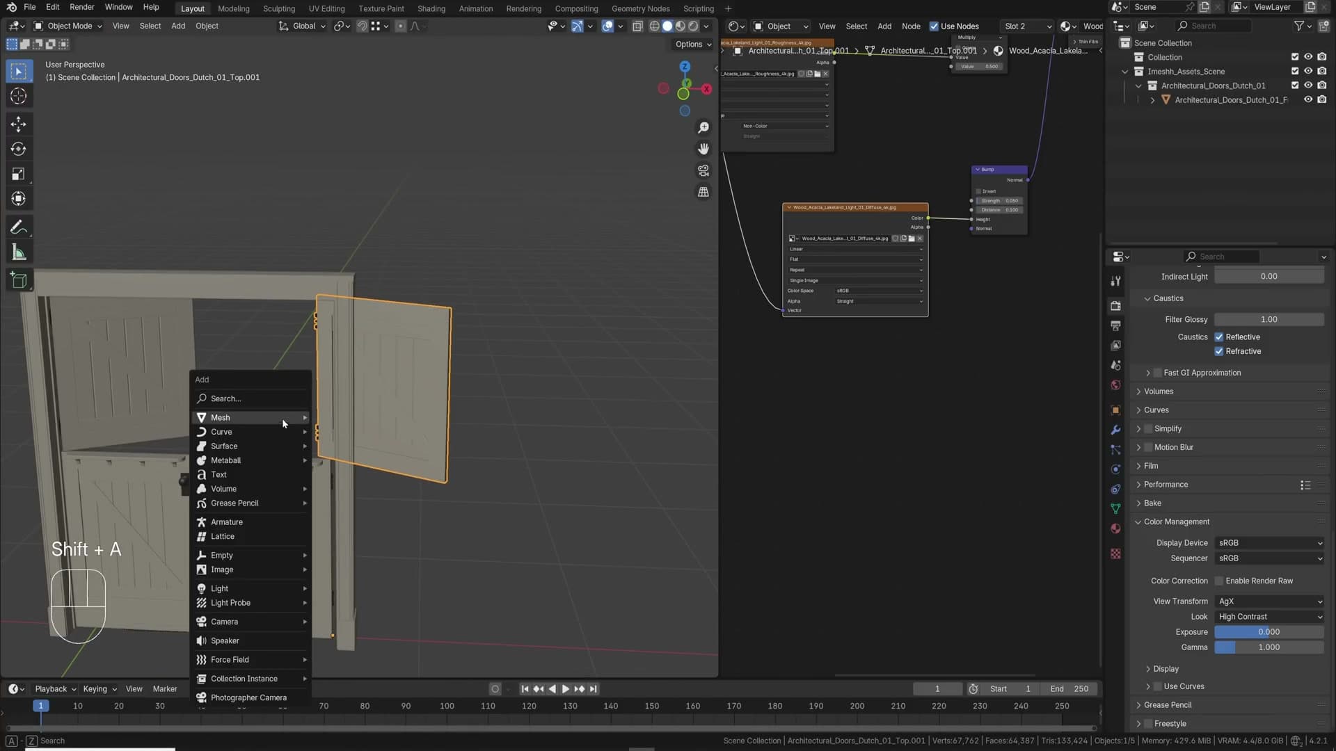 Selecting floating vertices by amount of adjacent faces for clean-up.