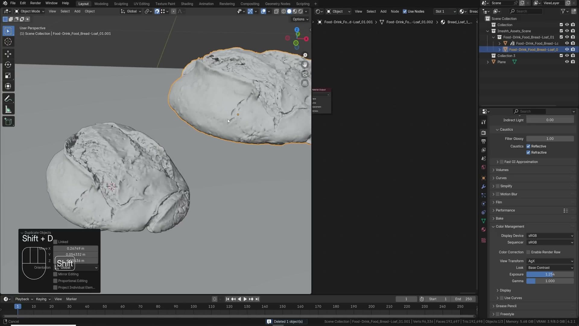 Picking a vertex with G B and snapping it exactly onto another mesh's vertex.