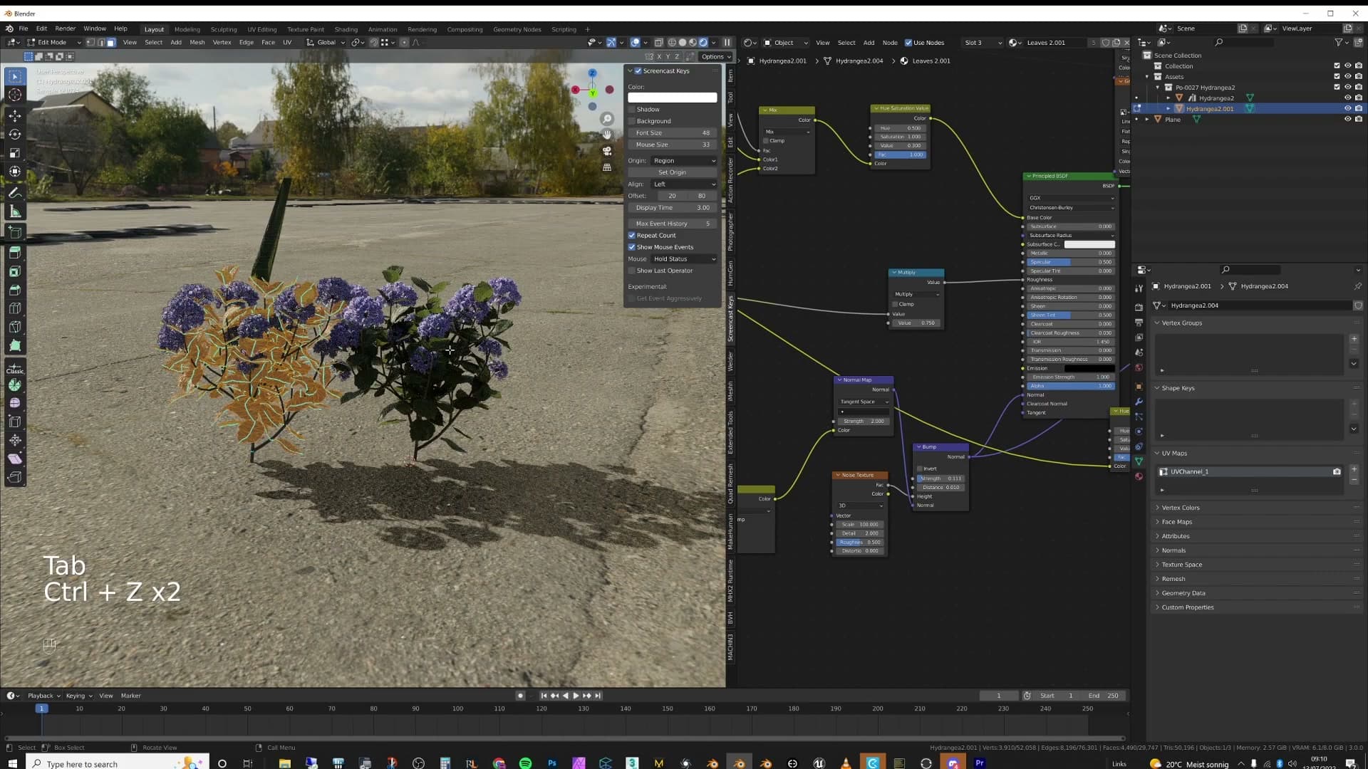 Material properties showing the same material datablock shared between original and duplicate.