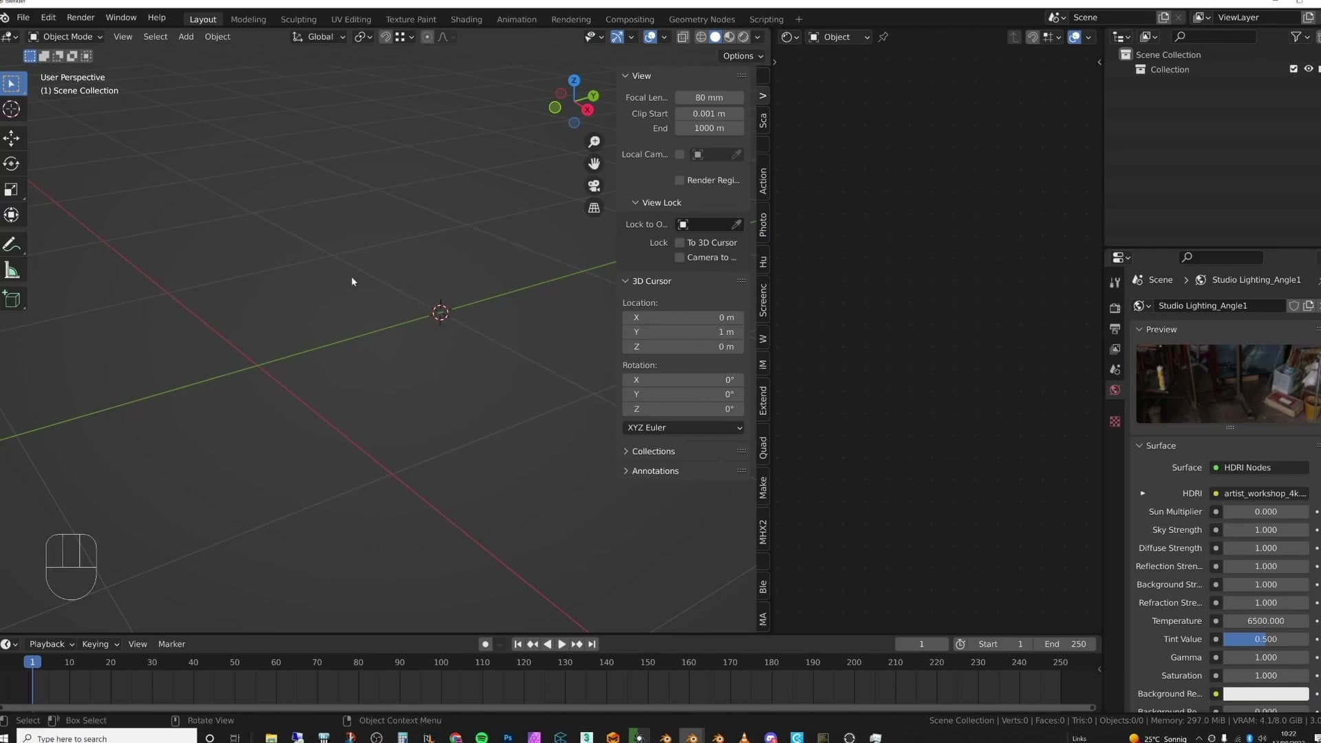 Setting an X value of 1 jumps the cursor to that exact point, handy for setting a pivot on a known coordinate.