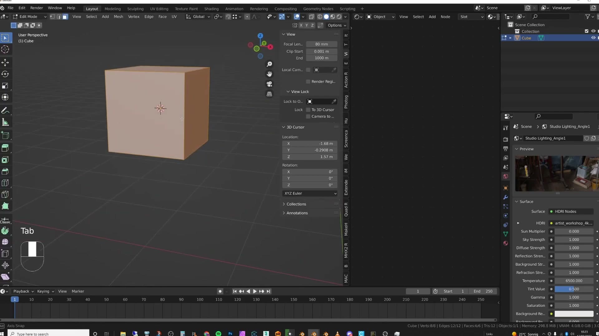 The Shift+S pie menu: Cursor to Selected snaps to the average of whatever is highlighted.