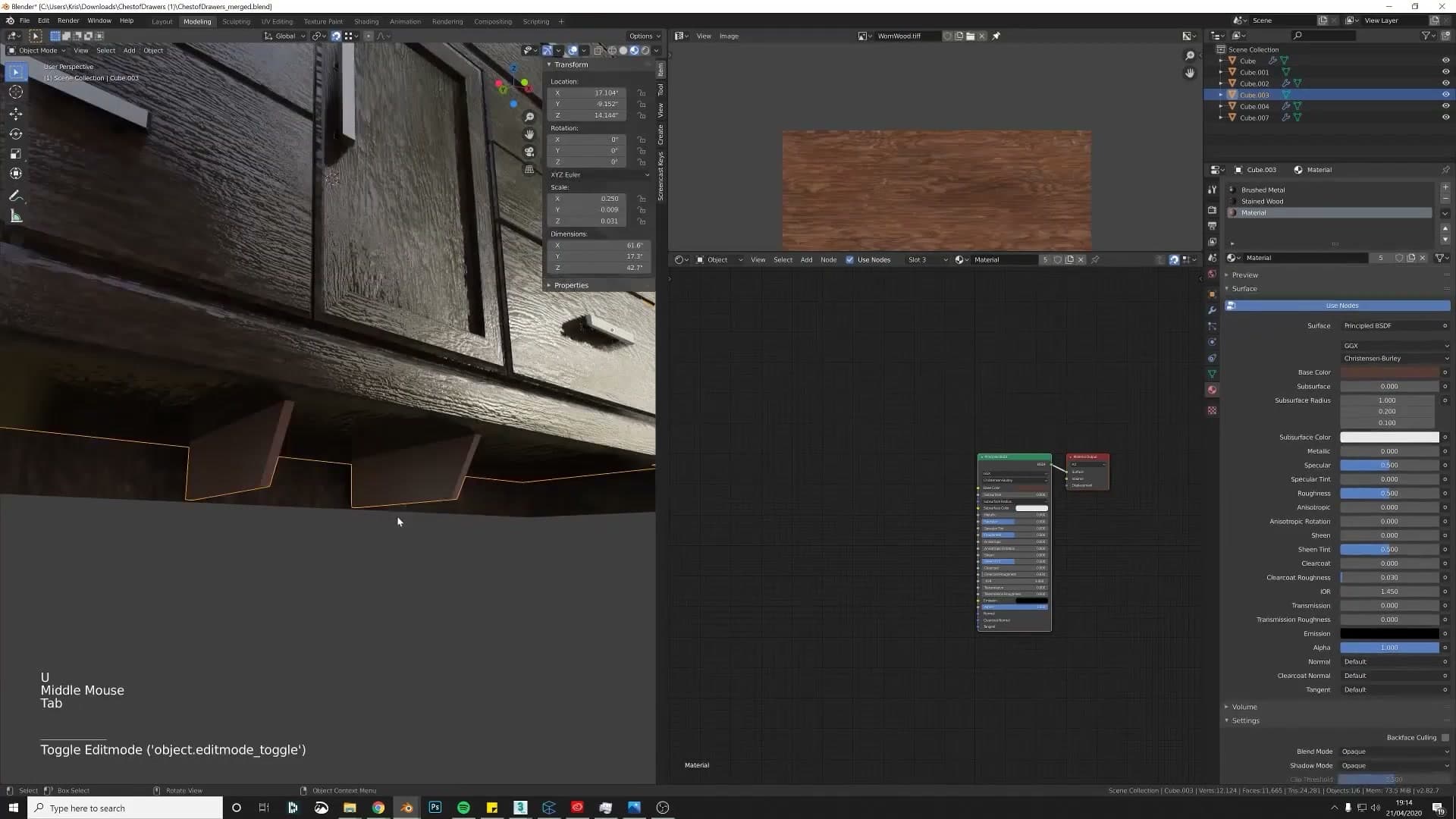 Three darkening approaches compared: Mix RGB toward black, Hue/Saturation Value, and Color Ramp.