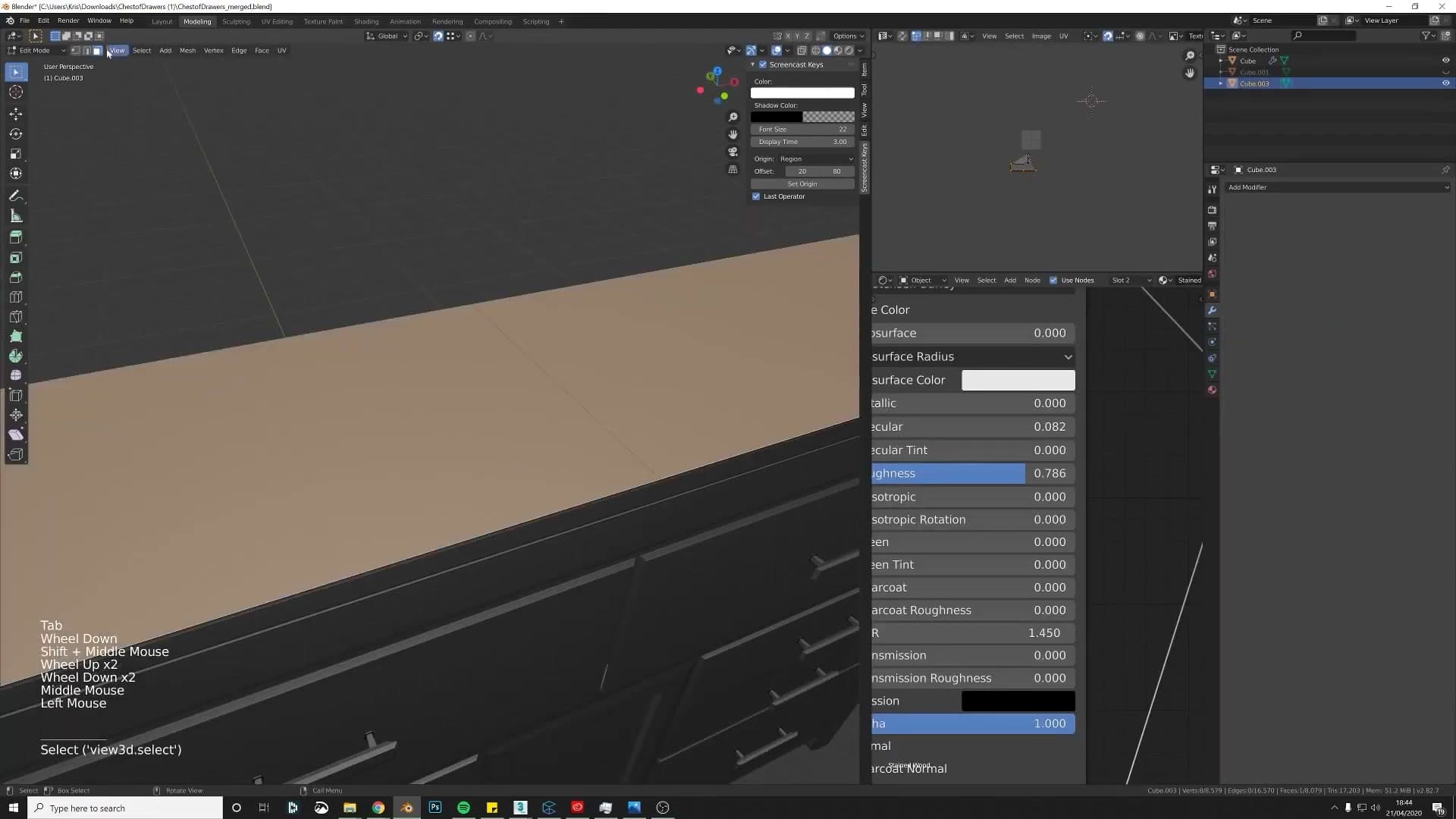 A duplicated planar face exposed in edit mode before being removed and replaced with a proper mirrored panel.