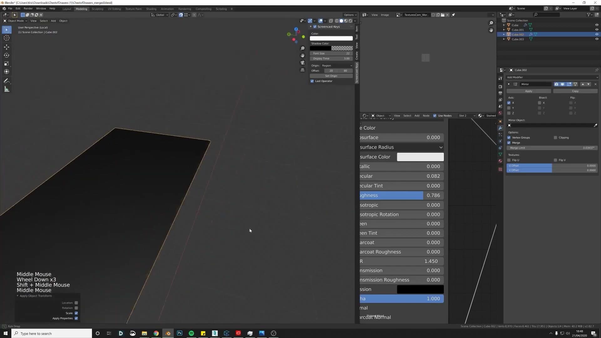 F-filled bottom edge closing the previously open back panel.