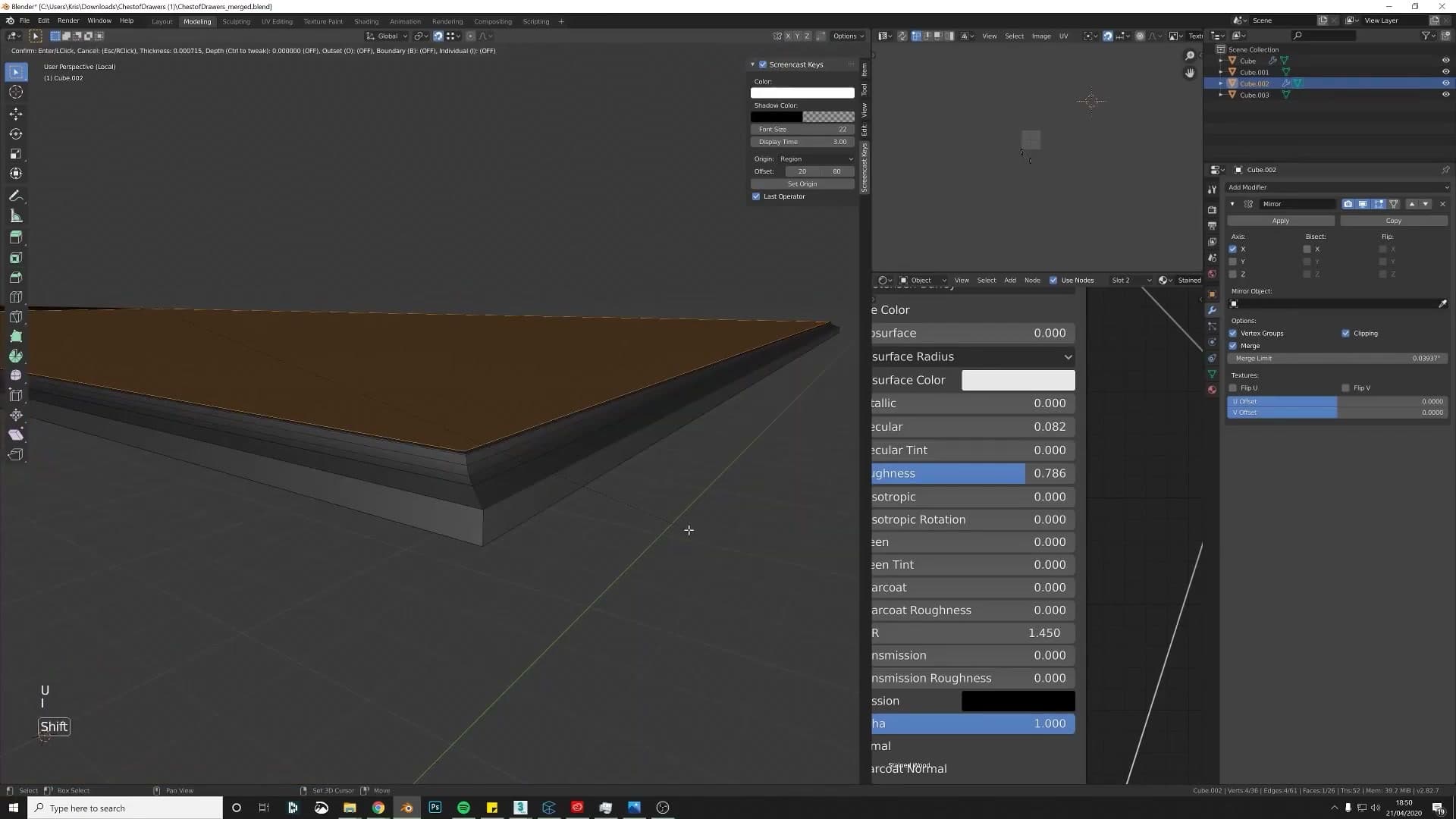 Bevel modifier with Limit Method set to Angle and a low width value. Only the sharp edges pick up the bevel.
