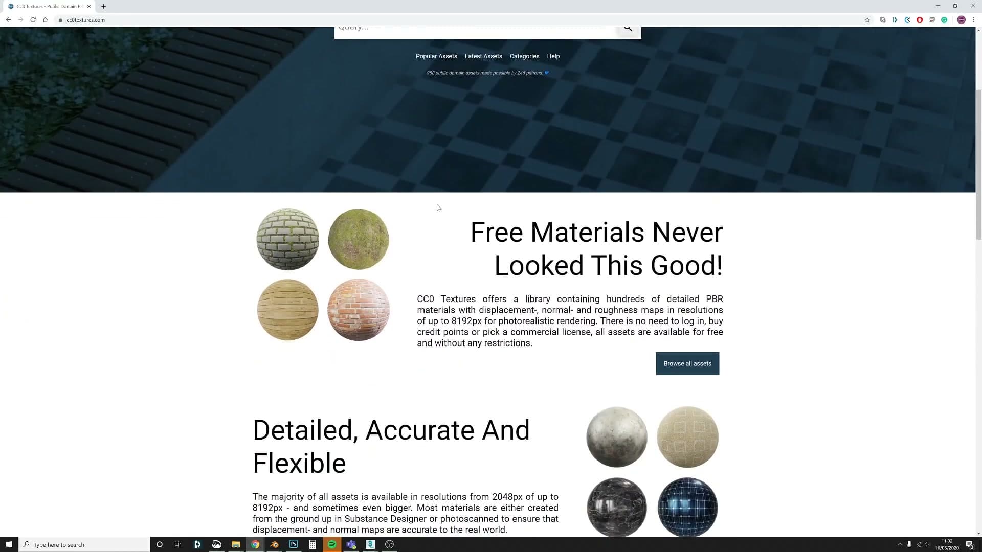 Ctrl+Shift+T pulling colour, roughness, normal and specular maps in one drop