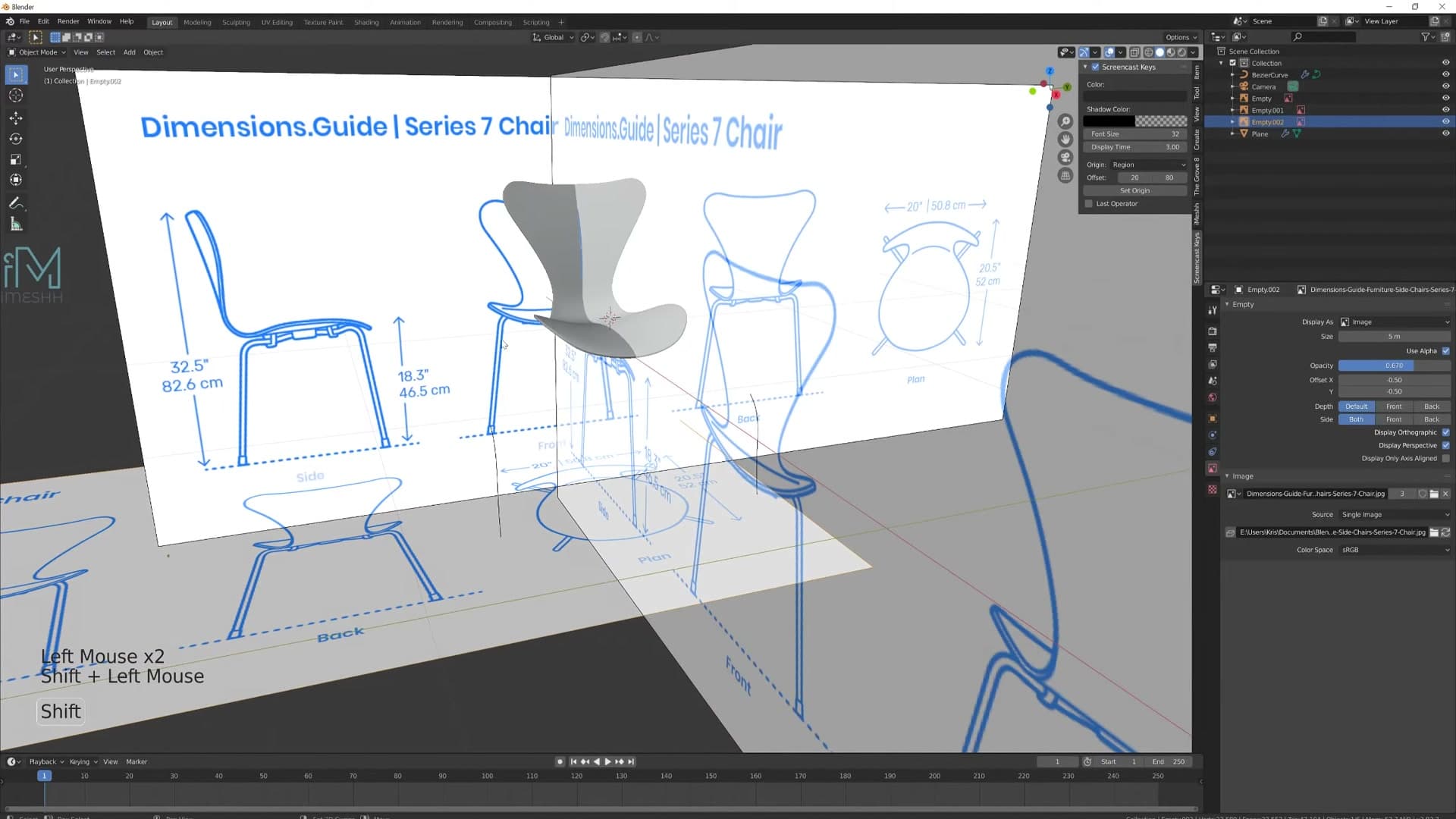 Reference image opacity lowered so curve handles are visible against the plans.