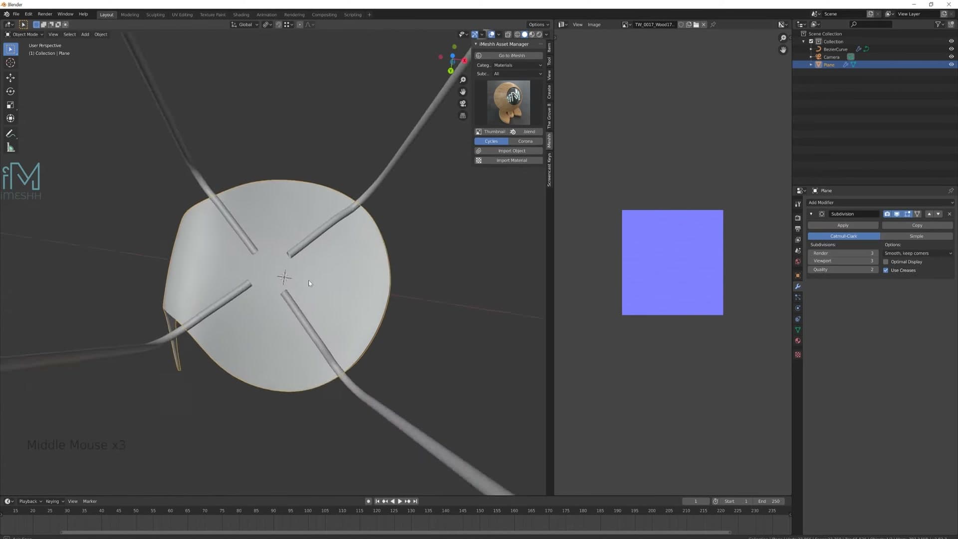 Cube added at the 3D cursor via Shift+S Cursor to Selected, and scaled to fit under the seat.