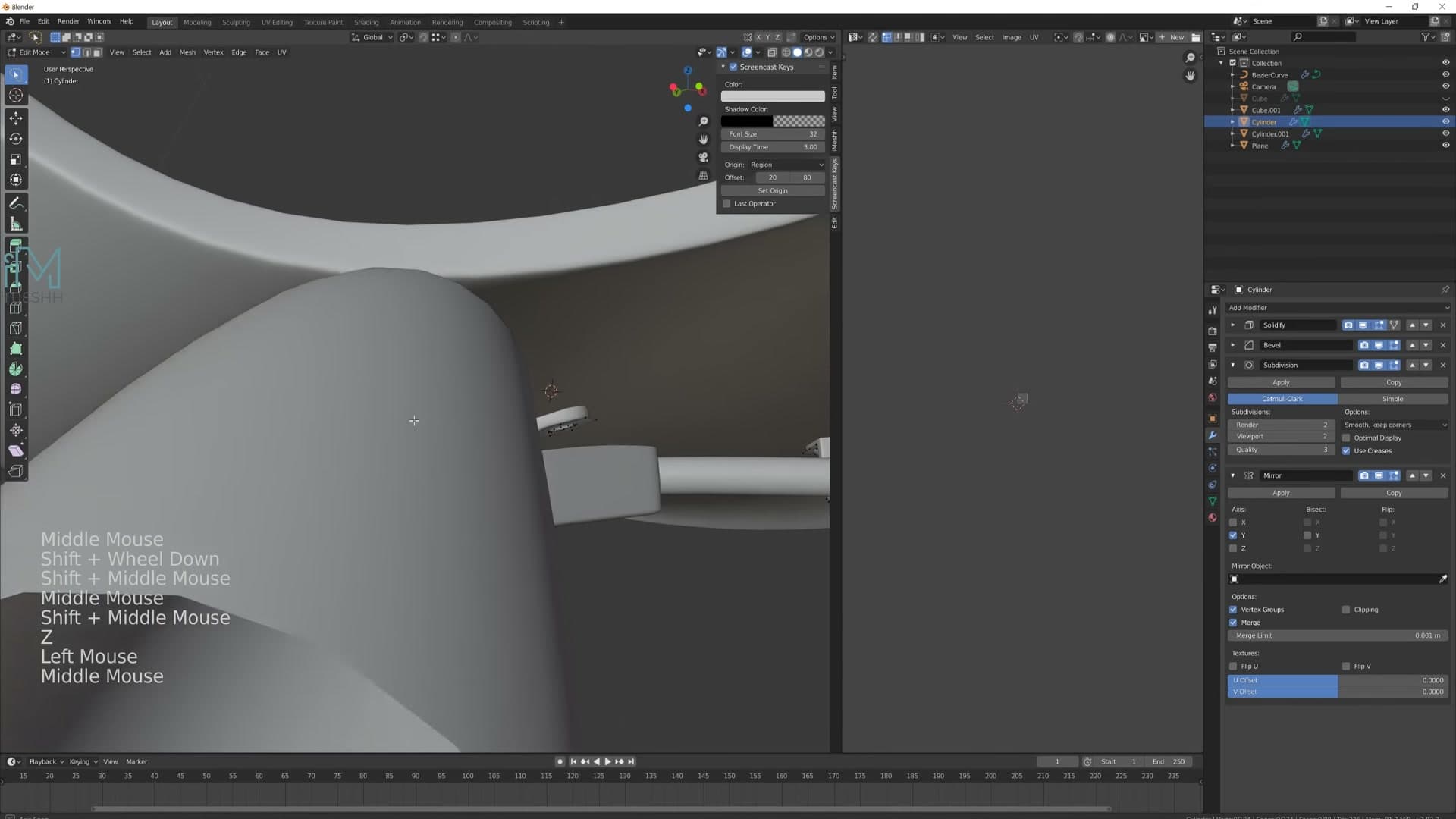 S then Z then 0 flattens the bottom of the leg so a clean foot face can be extruded.