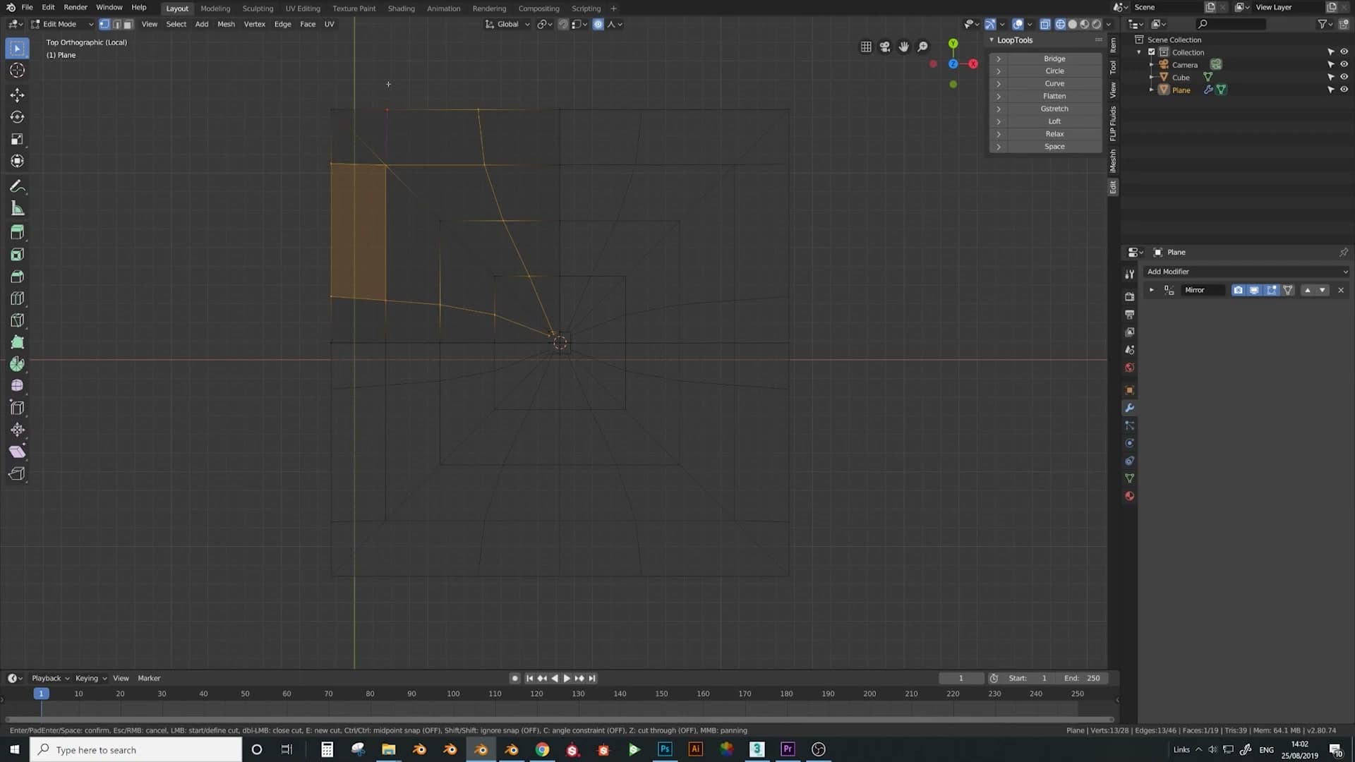 Half of the cell mirrored with clipping enabled on both axes.