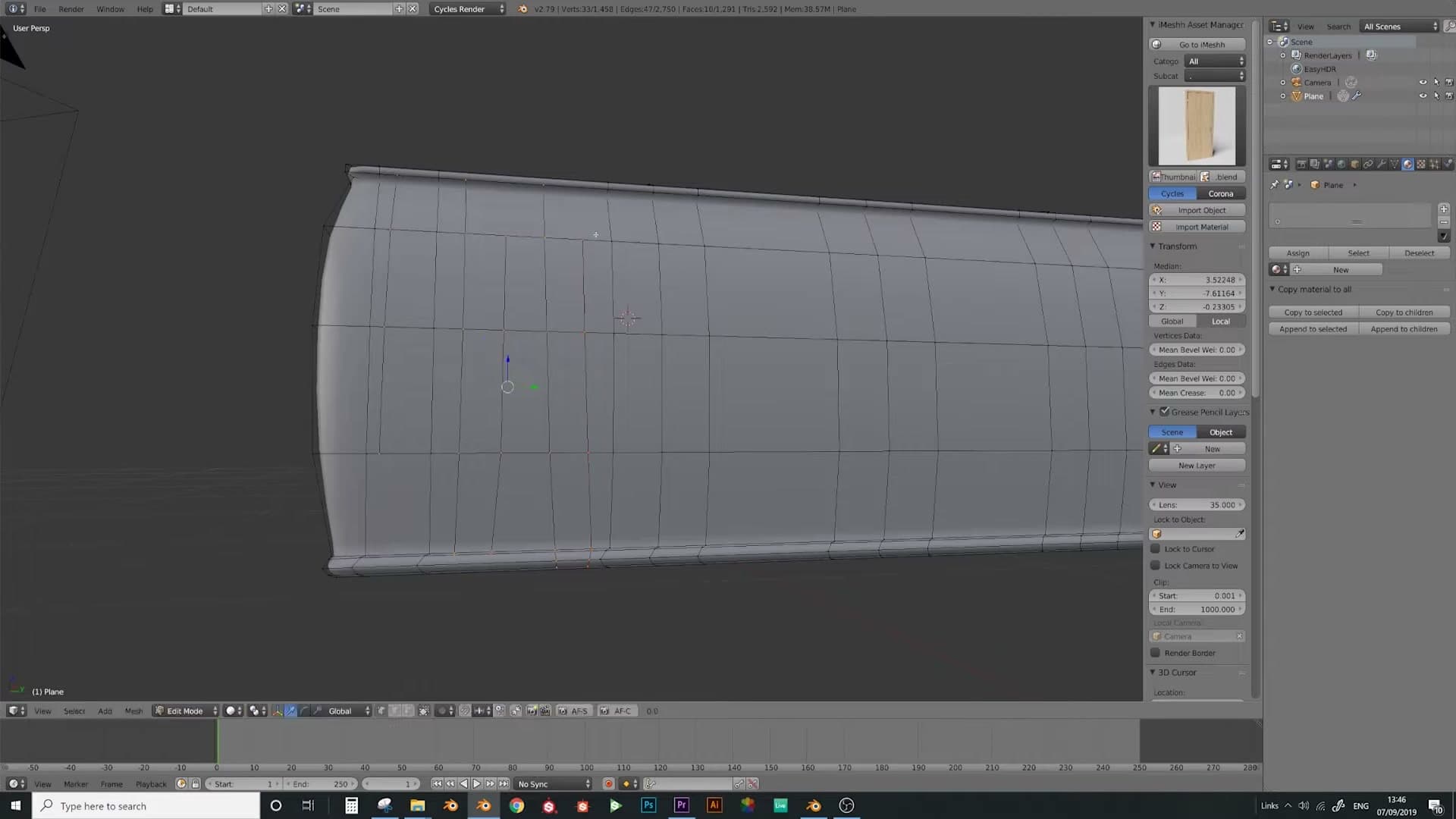 Vertical knife cuts walking down the side panel. Stop precisely on each line to avoid the 2.8 bug.