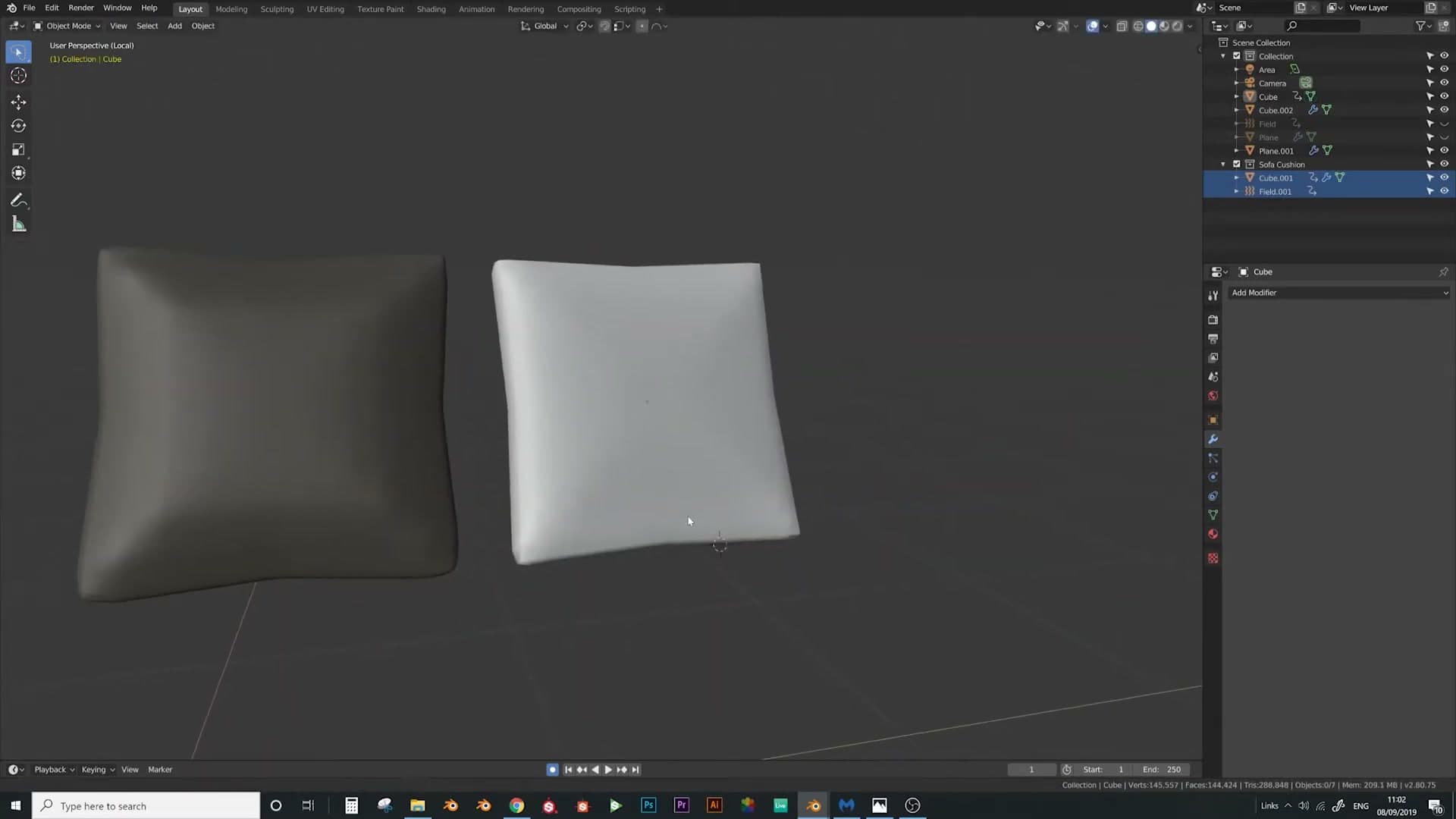 Corner vertices scaled inward for a softer cushion silhouette.