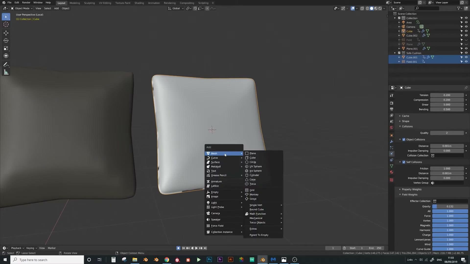 Gravity pulled all the way down to 0.13 so the force field can do the work.