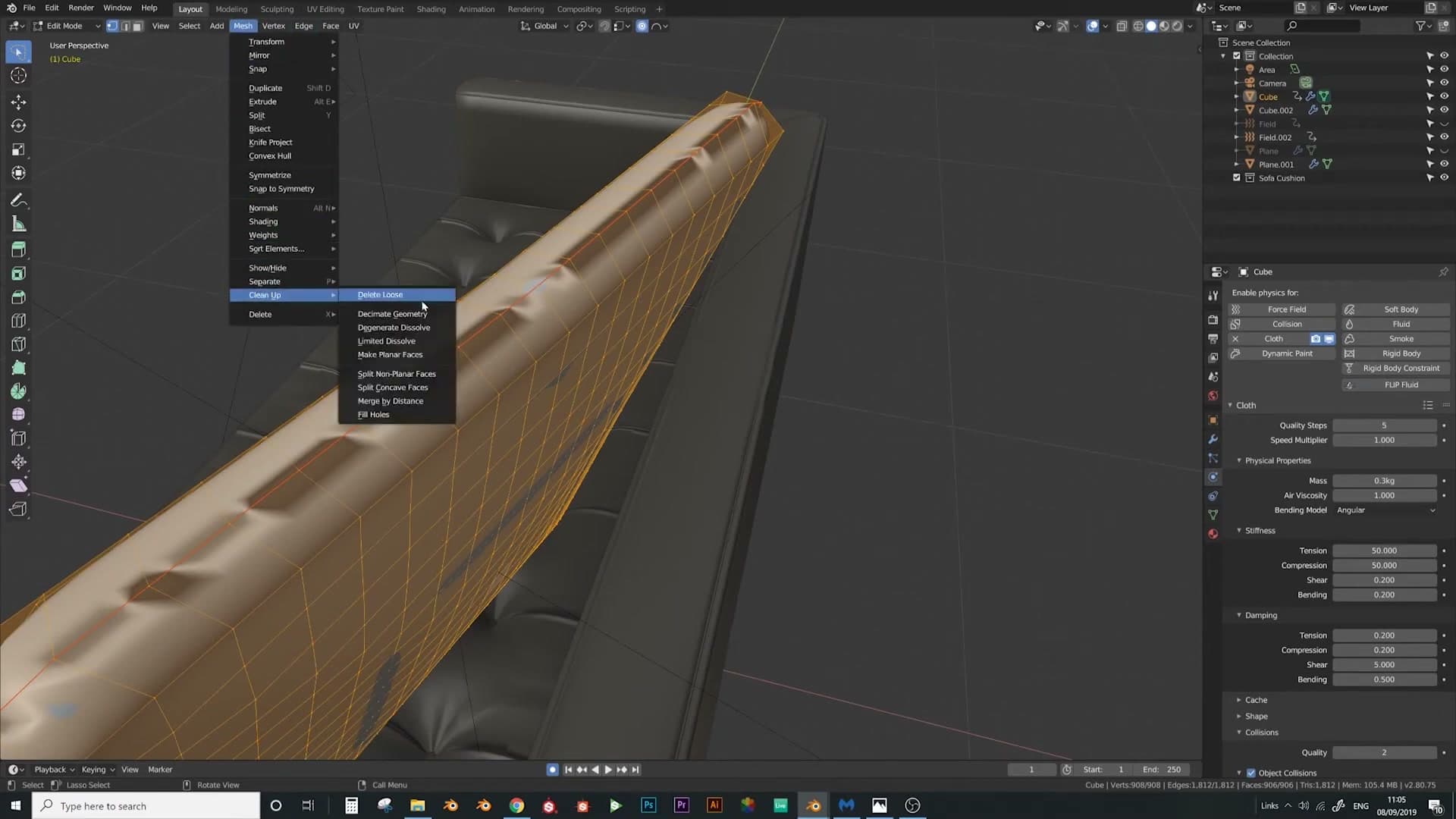 Mesh > Clean Up > Merge by Distance fixes the weird inflate-from-the-inside glitch.