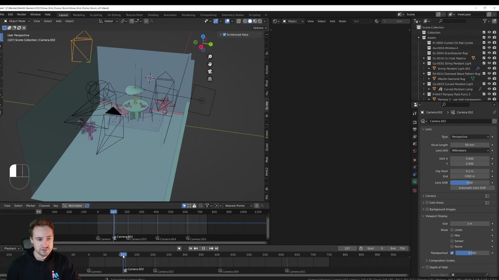 Marker > Bind Camera to Marker. Select the camera first, then bind it to the marker at the cut.