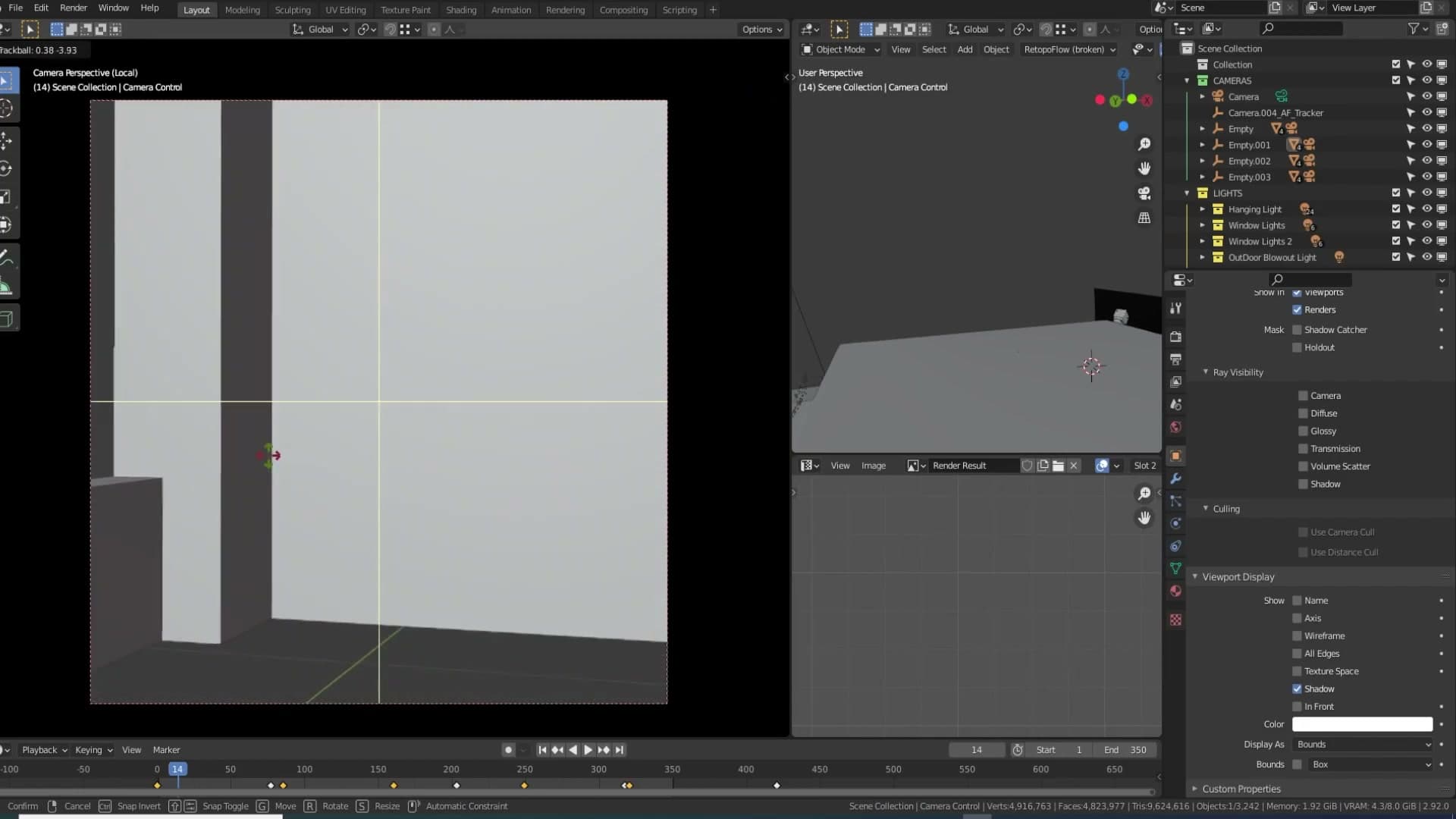 Second empty driving R rotation around the camera axis