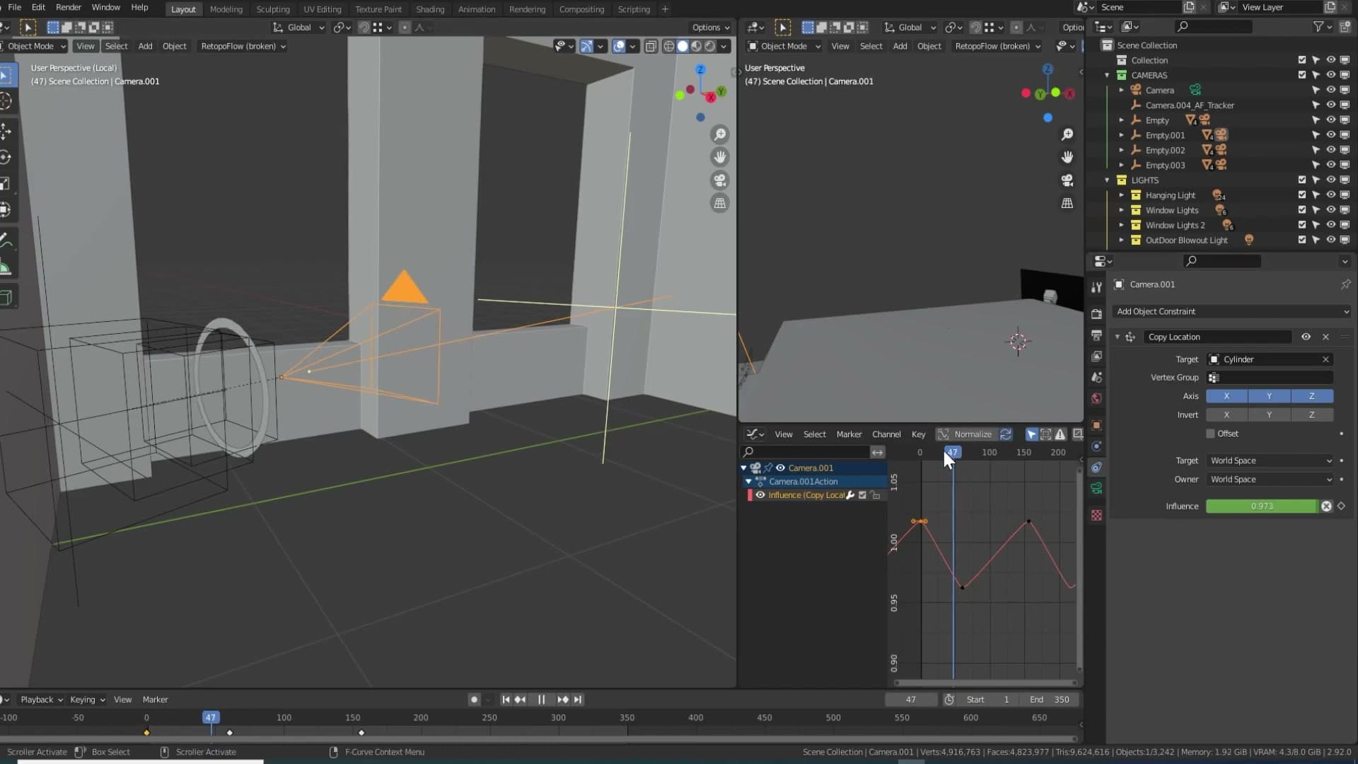 Influence curve dialled almost to zero so the handheld feel stays subtle