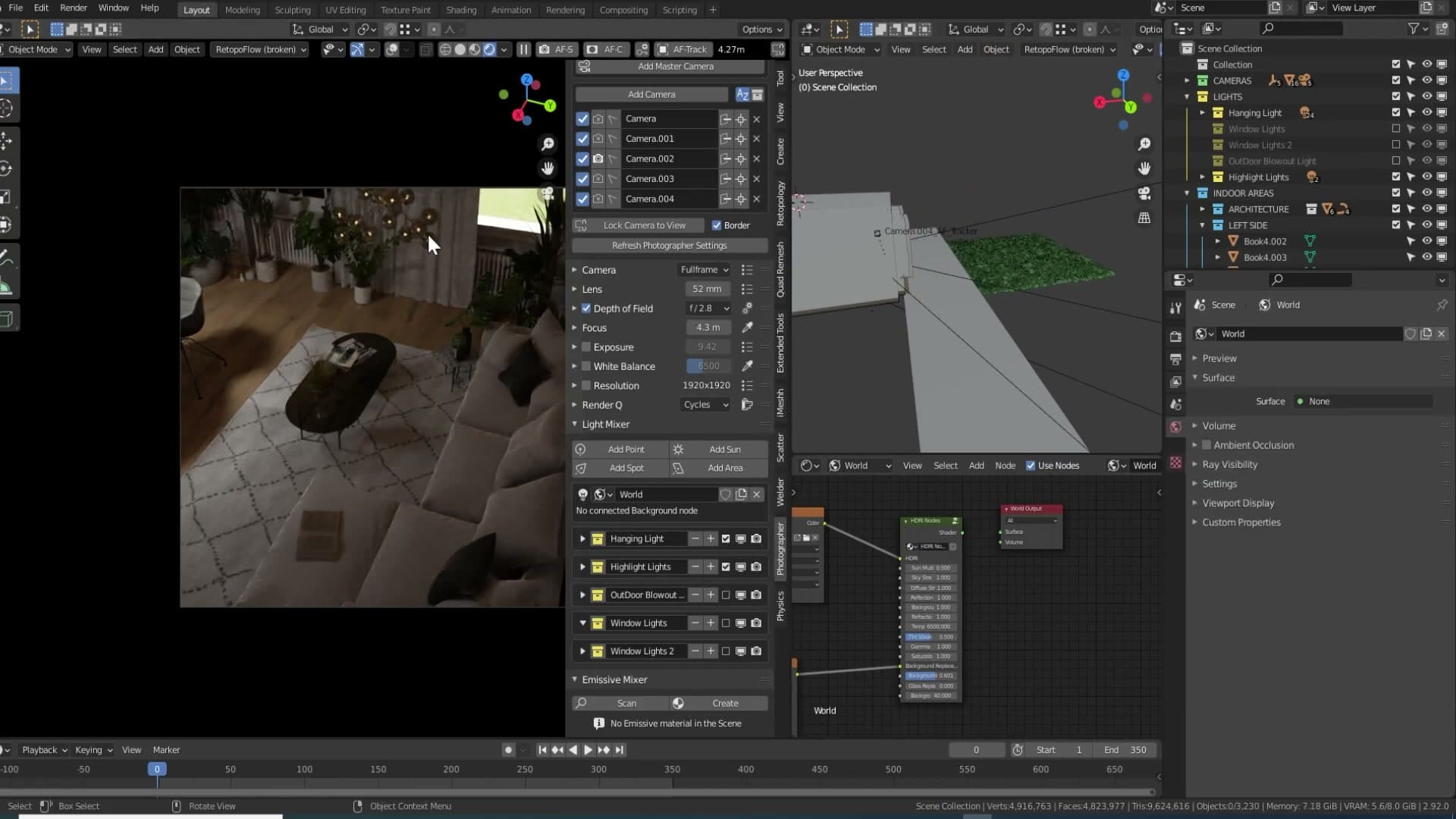 Photographer add-on light list with per-collection on/off toggles
