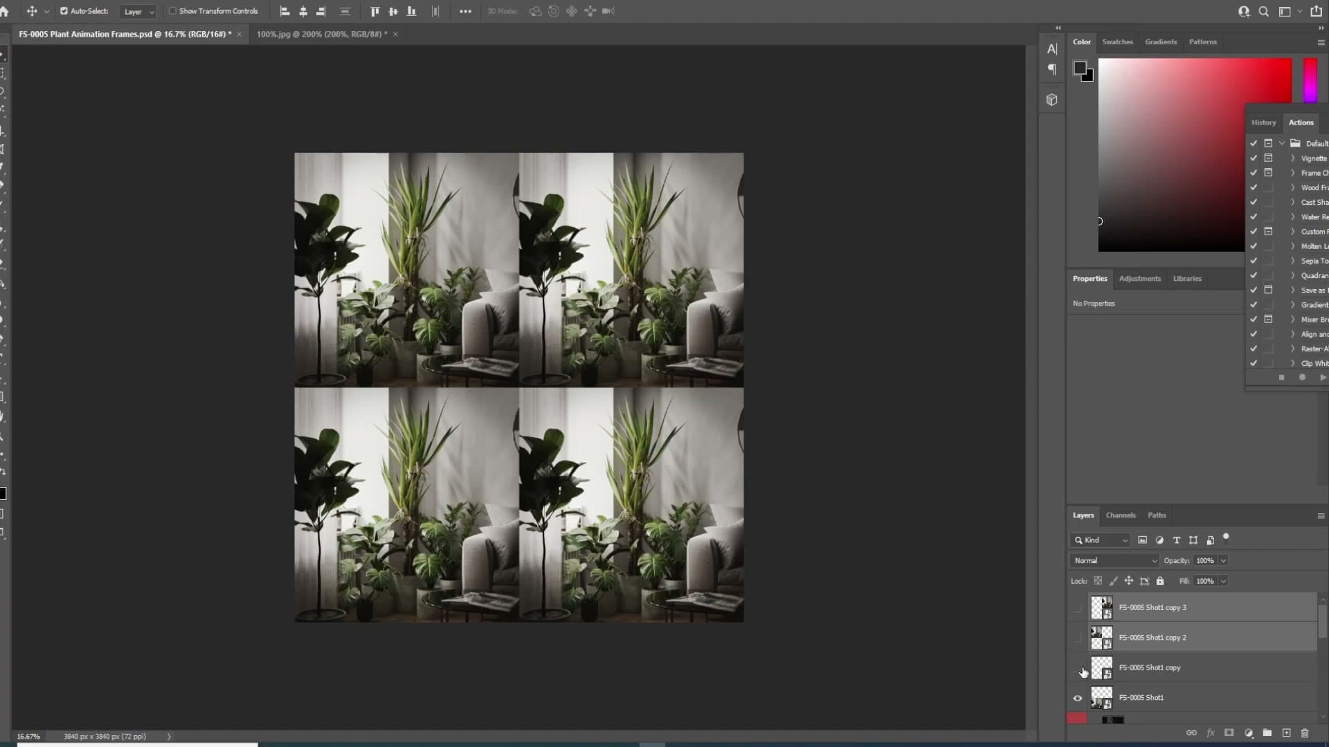 Crop comparison: 4K denoised output vs 1080p denoised output