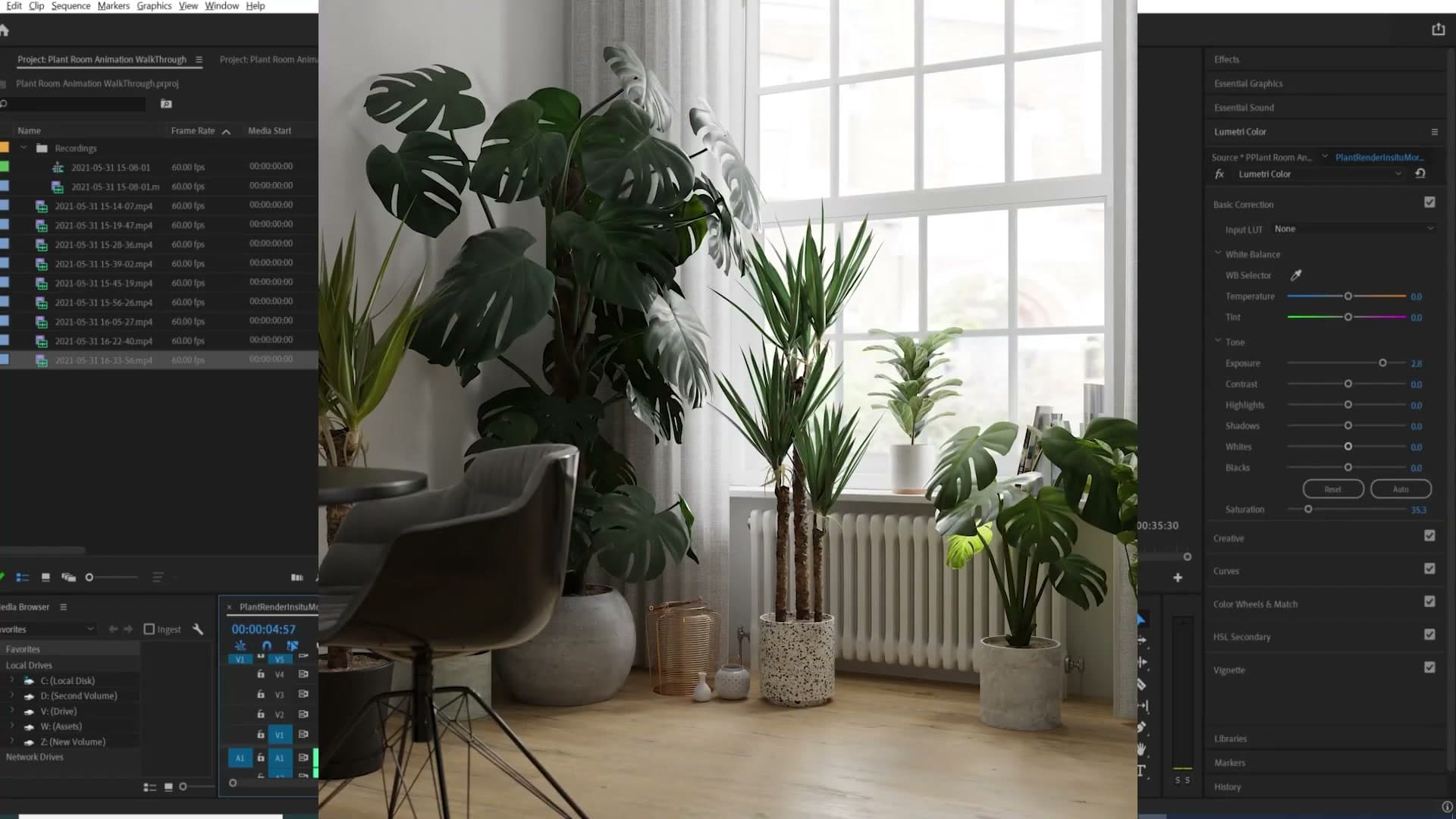 Fast camera move where 60fps reads as realistic, step-in motion