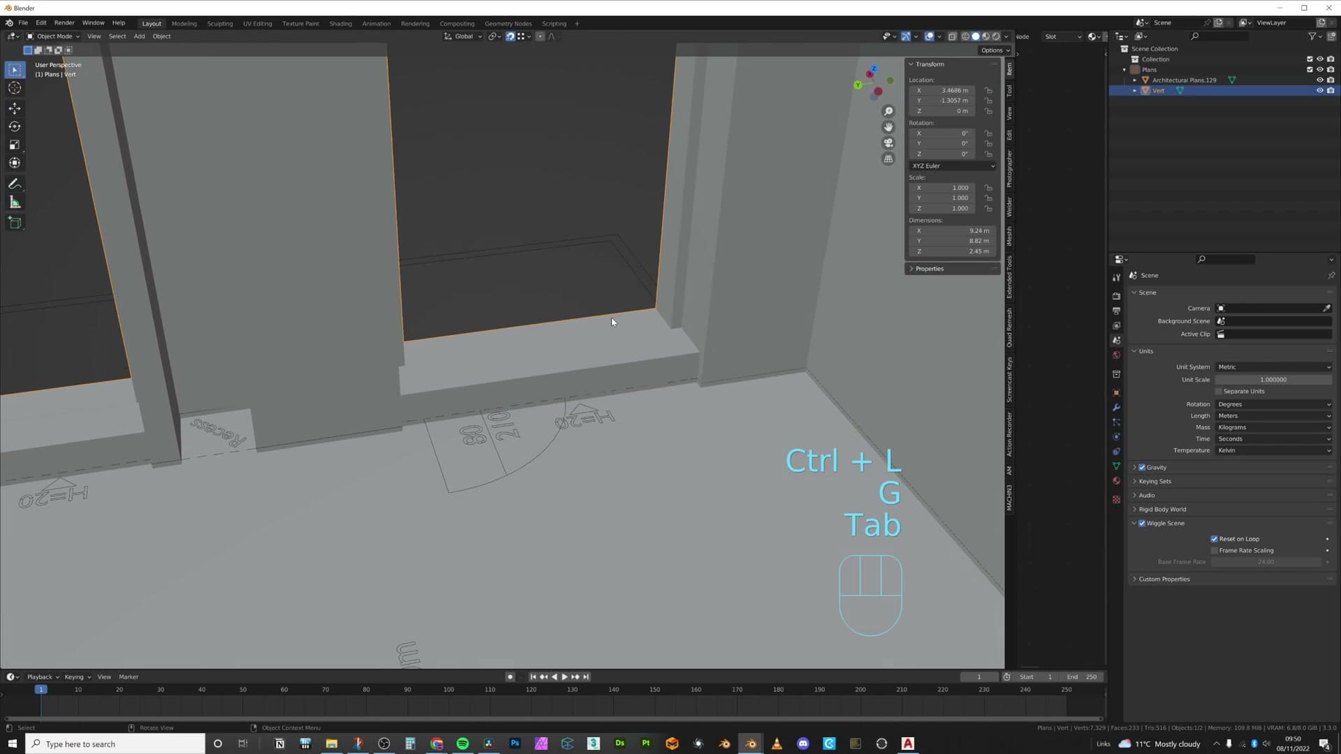 Window cutouts and alcove recesses extruded out of the wall shell.