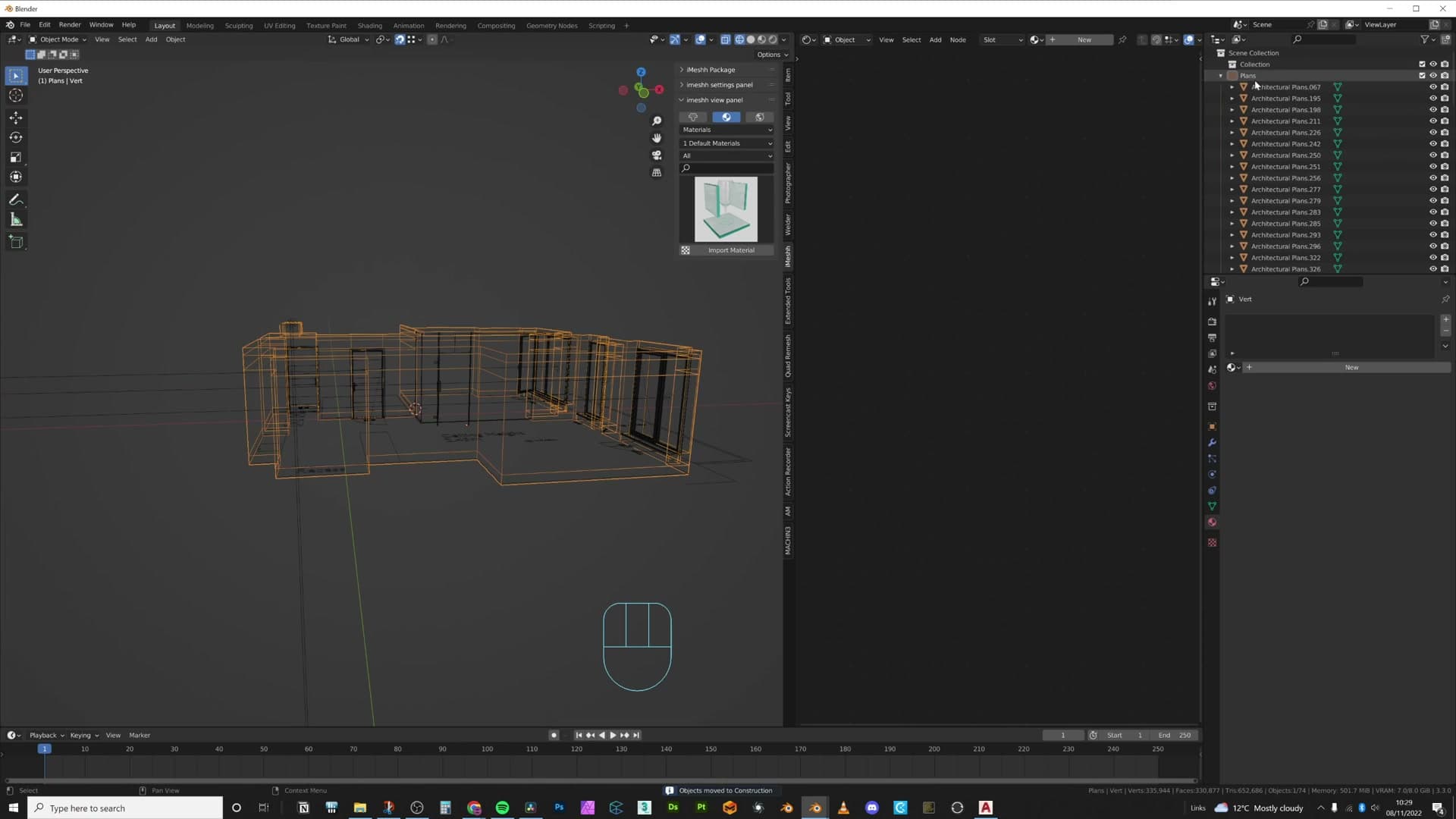 Advanced glass node group with volume absorption disconnected to save render time.