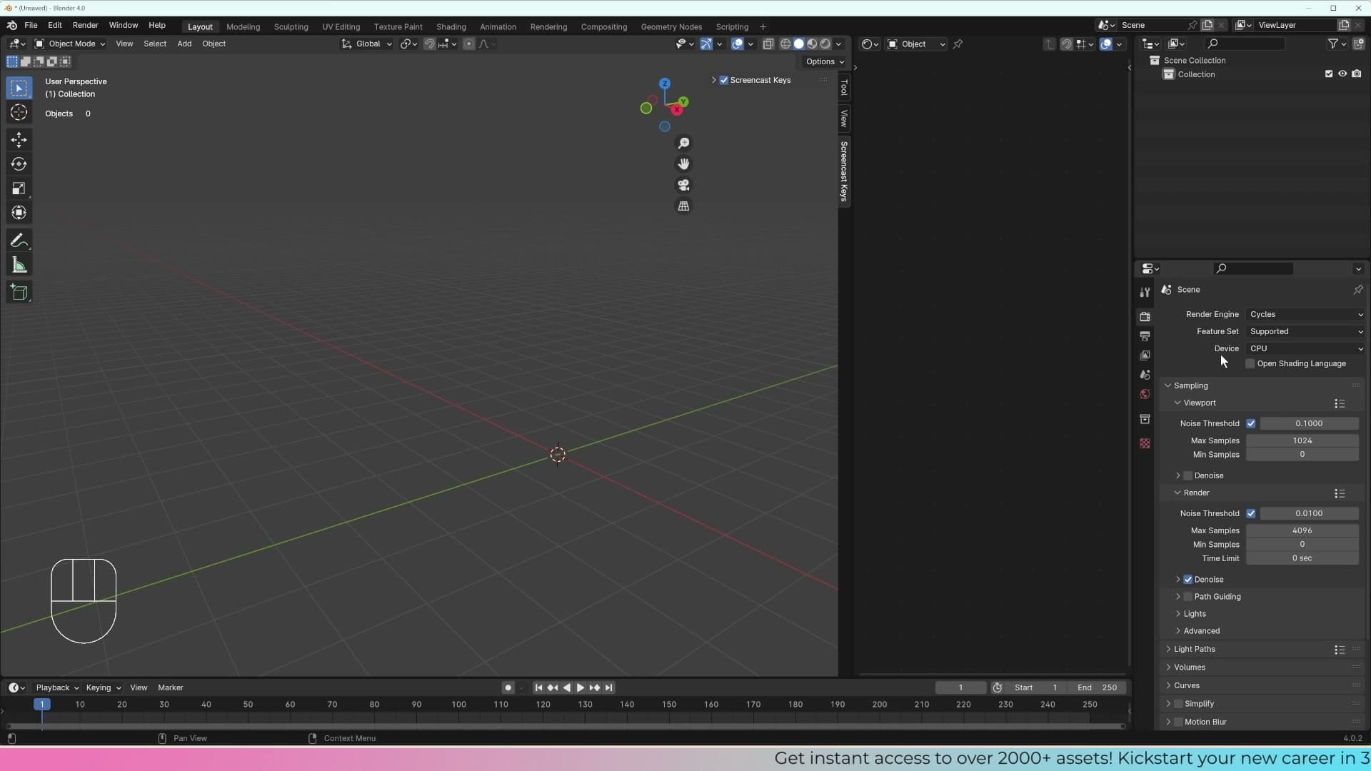 Render Properties with Render Engine switched from Eevee to Cycles.