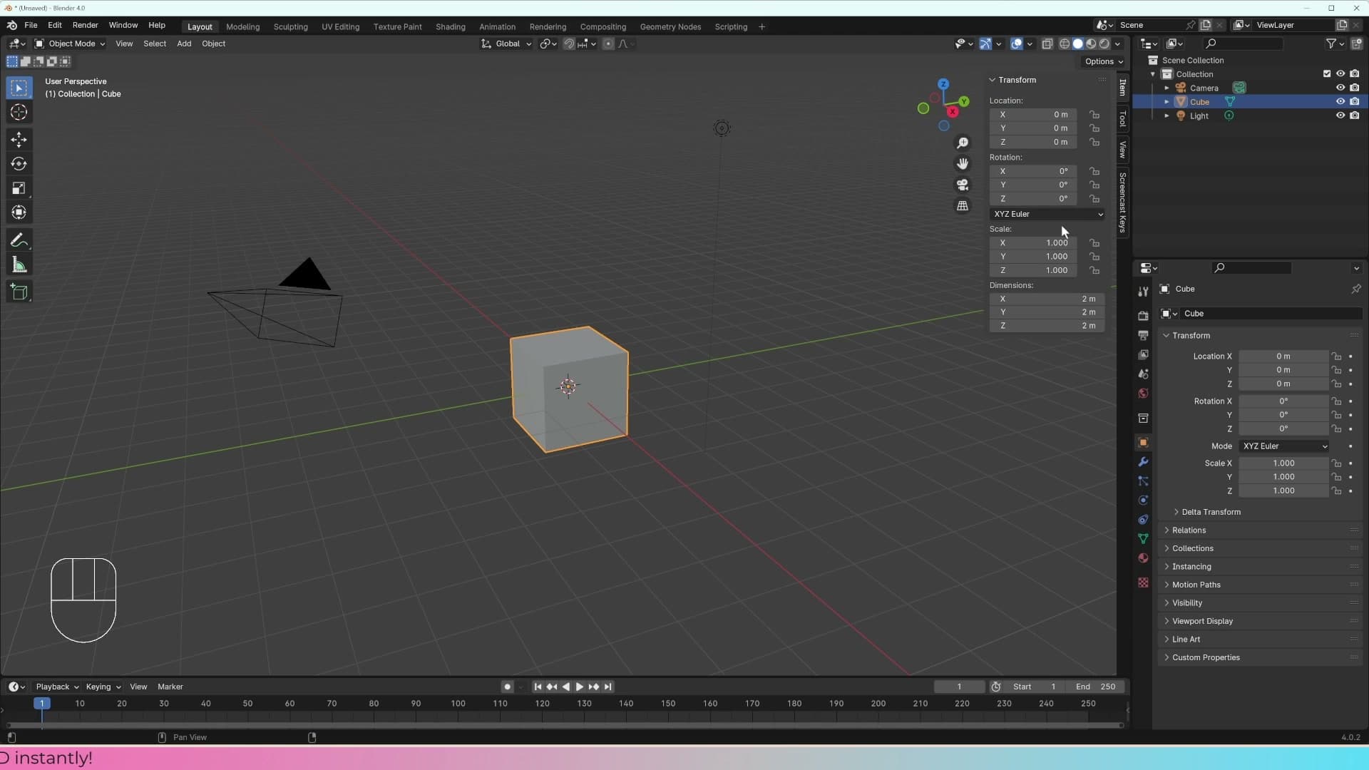 The N panel on the right edge of the viewport, where item properties and plugin tabs live.