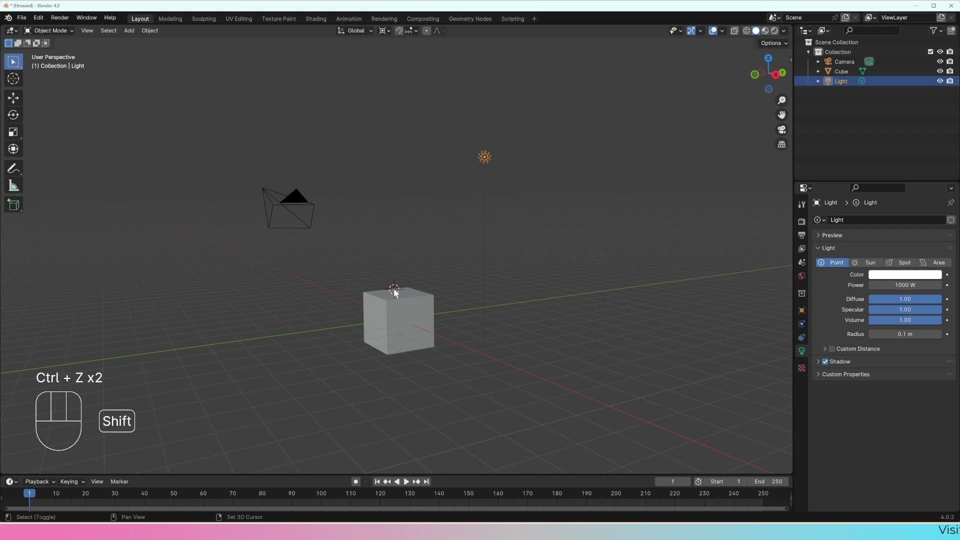 Shift+S snap menu, which sends the selected object straight to the cursor's position.