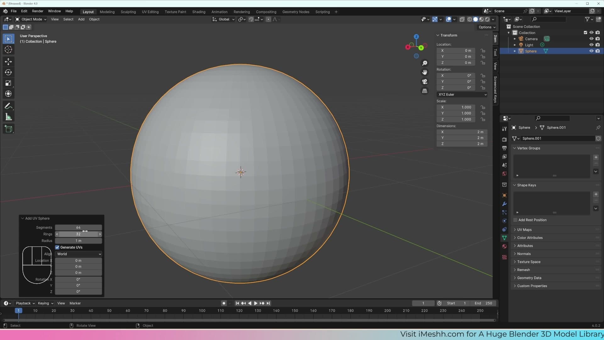 A default UV sphere with Shade Smooth. Soft on the body but still jagged at the silhouette.