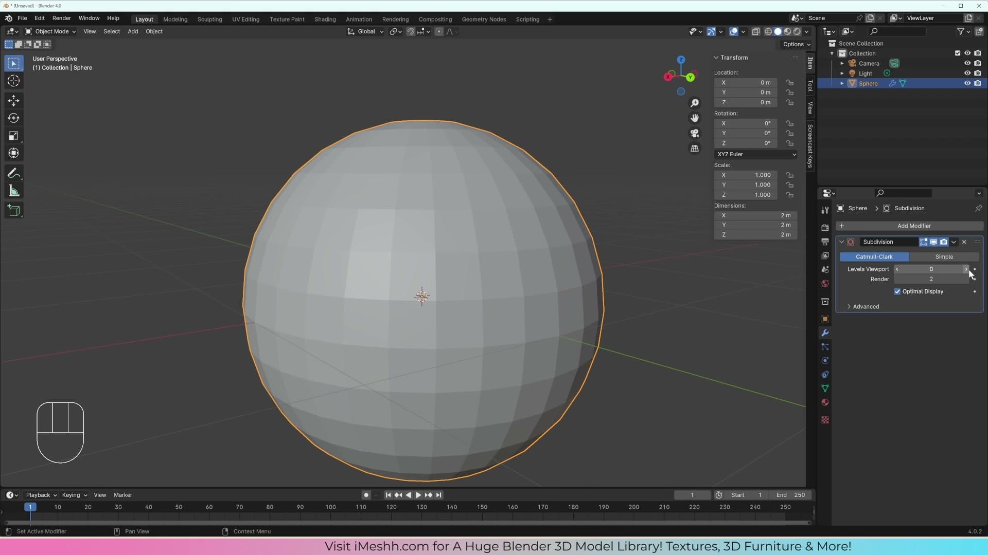 Add Modifier, then Generate, then Subdivision Surface. Even one level already rounds the silhouette.