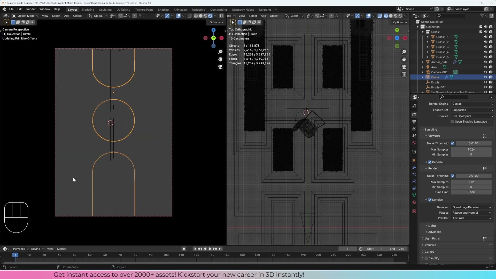Final Rendering in Blender 4.0: Cycles, Denoising & Compositor