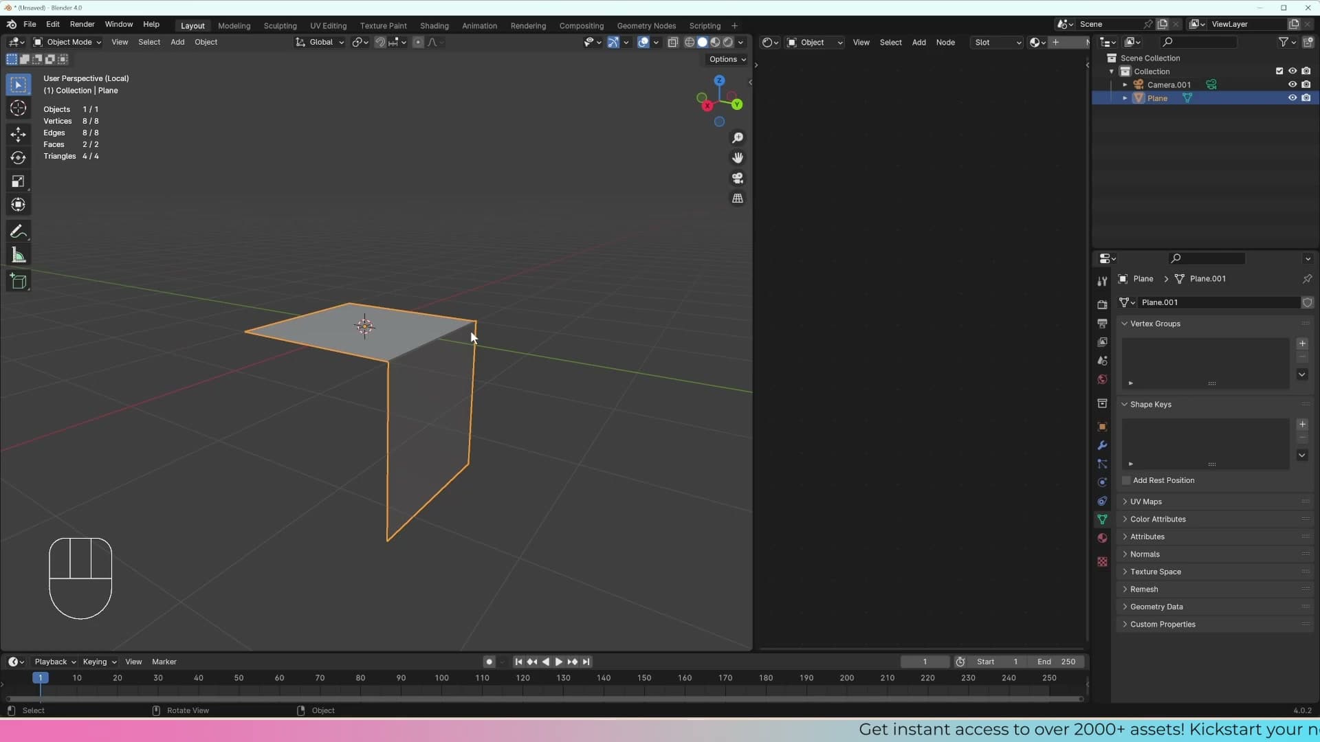 Tab into edit mode and select the top face. The staircase grows from here.
