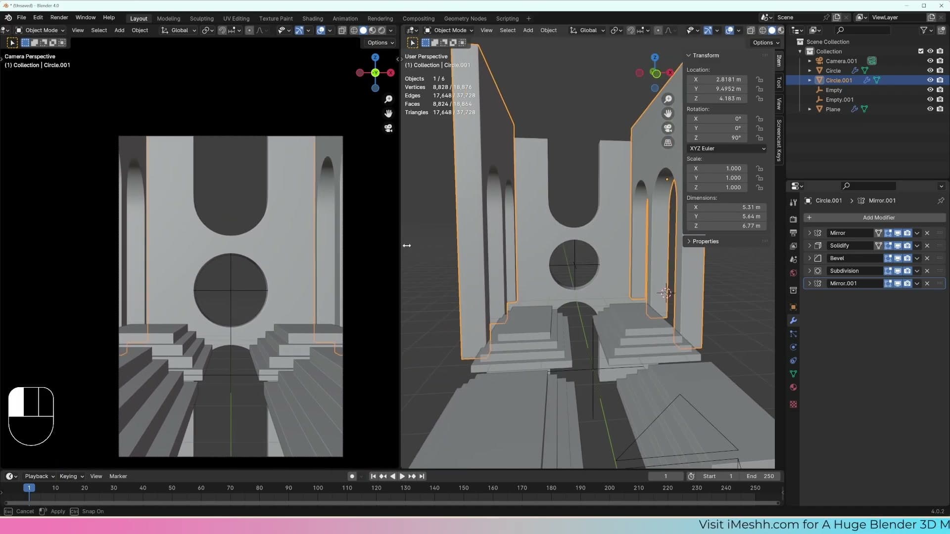 Both side arches in place. The silhouette now reads like a cathedral.