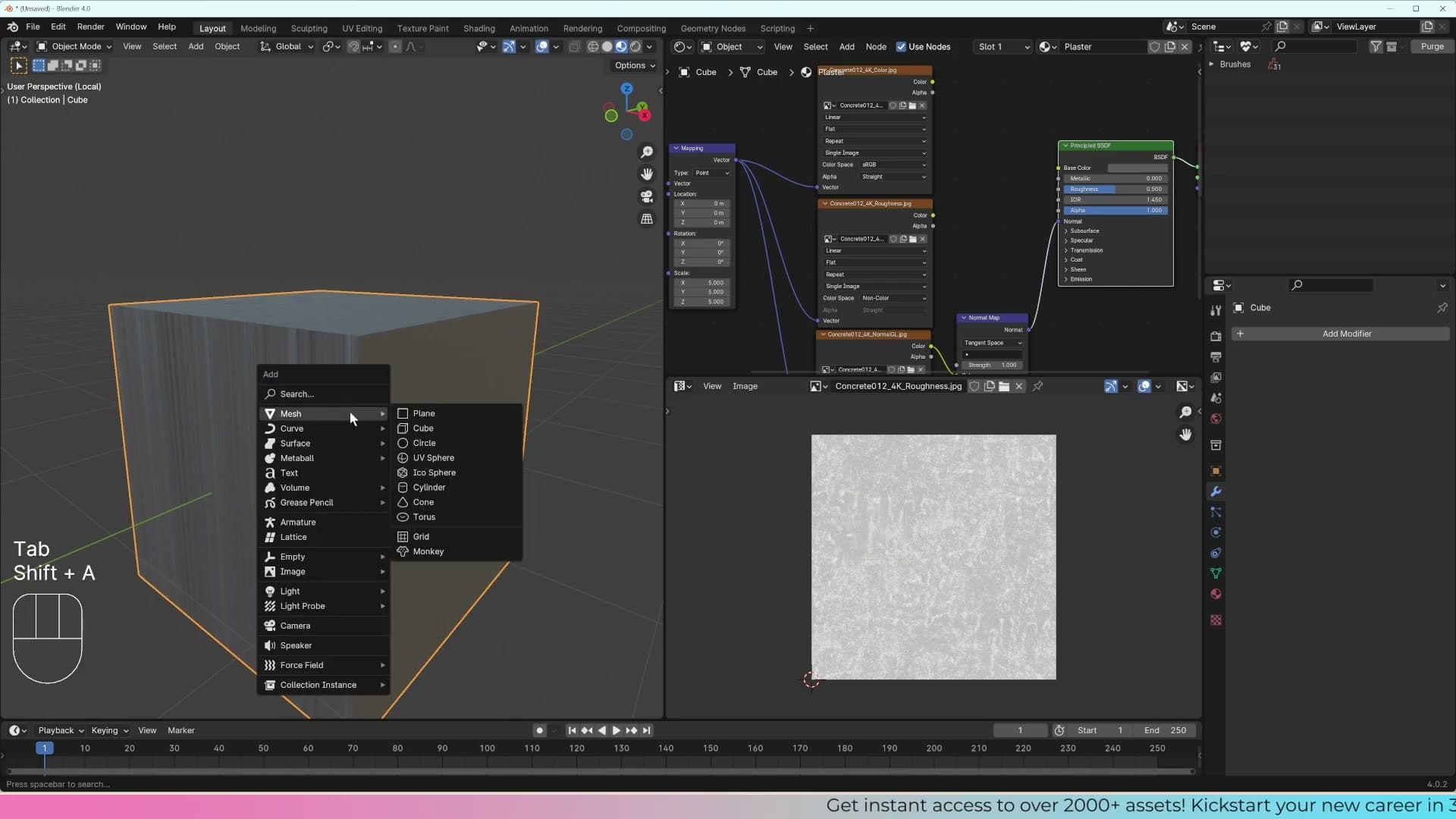 An extruded plane shows texture stretching because the new geometry has no proper UV map yet.