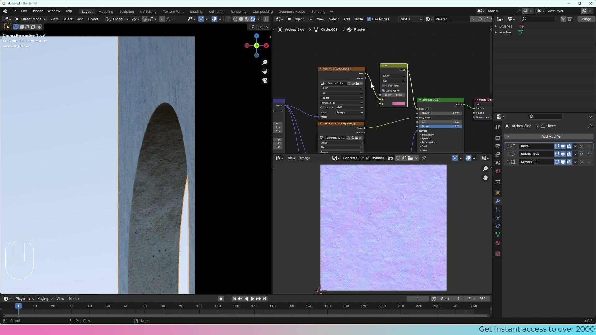 Mix Color node blending a tinted version of the diffuse map back into the base colour.
