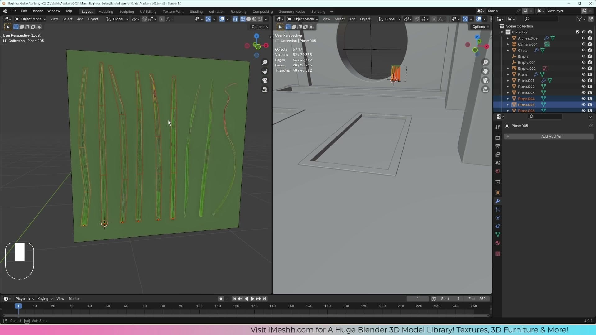 U → Project from View runs the UV unwrap from the current camera angle, mirroring exactly what was traced.