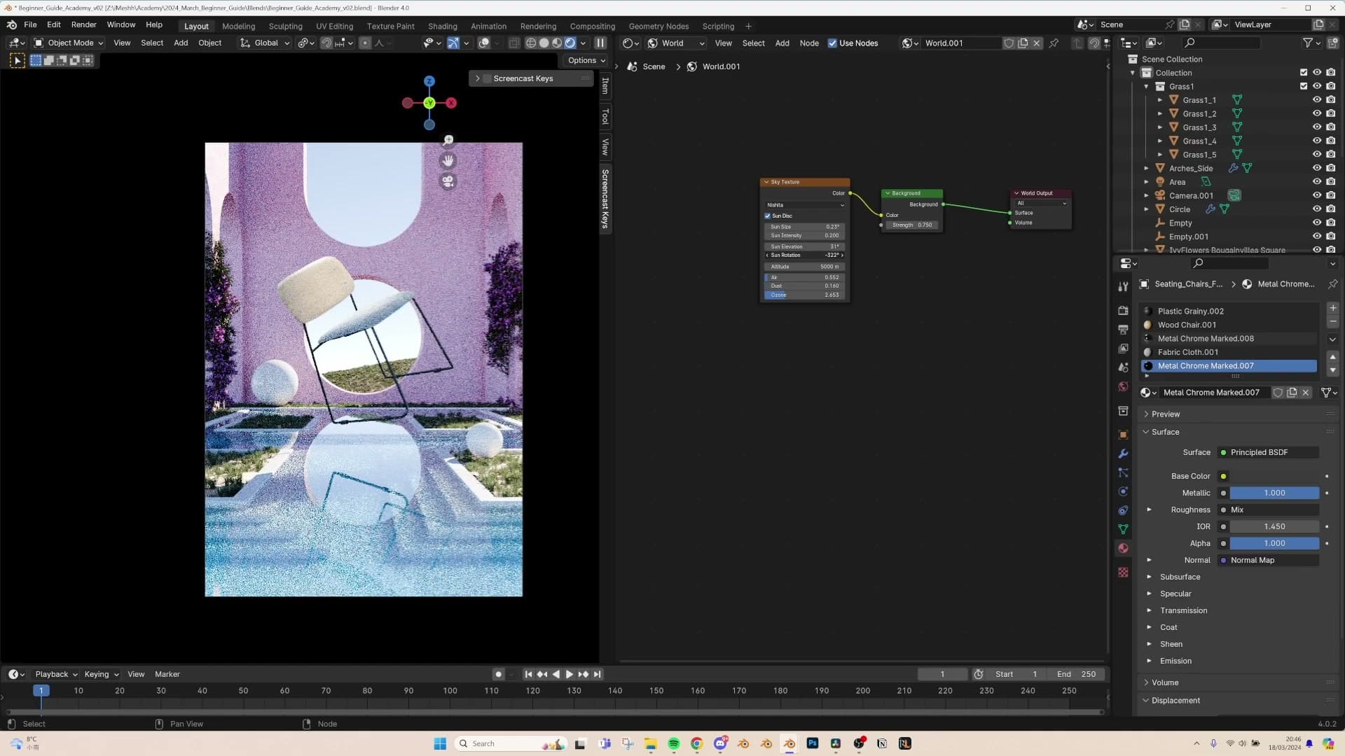 Base Color edited directly in the material slot to a near-black so the legs read clearly against the wall.