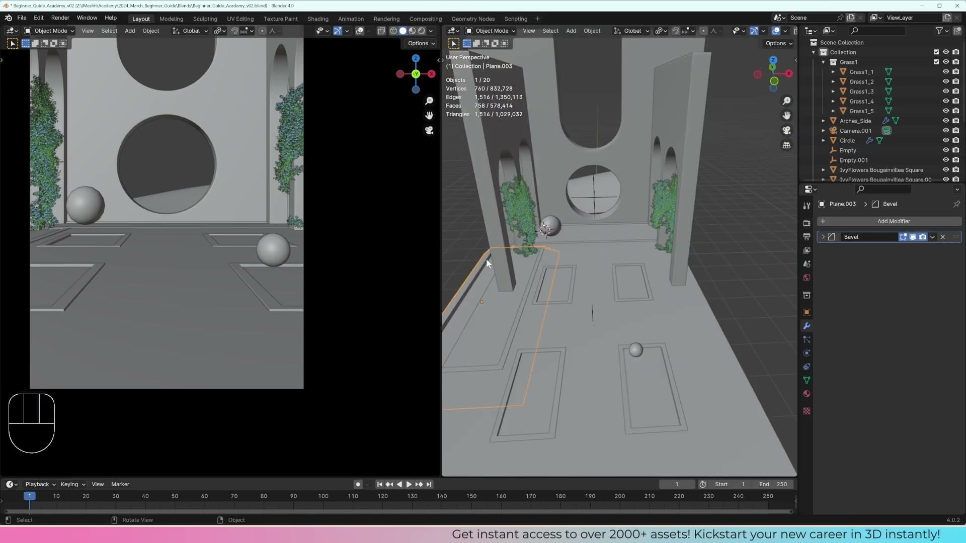 Mirror modifier added, mirroring across the opposite side object so both side strips now match.